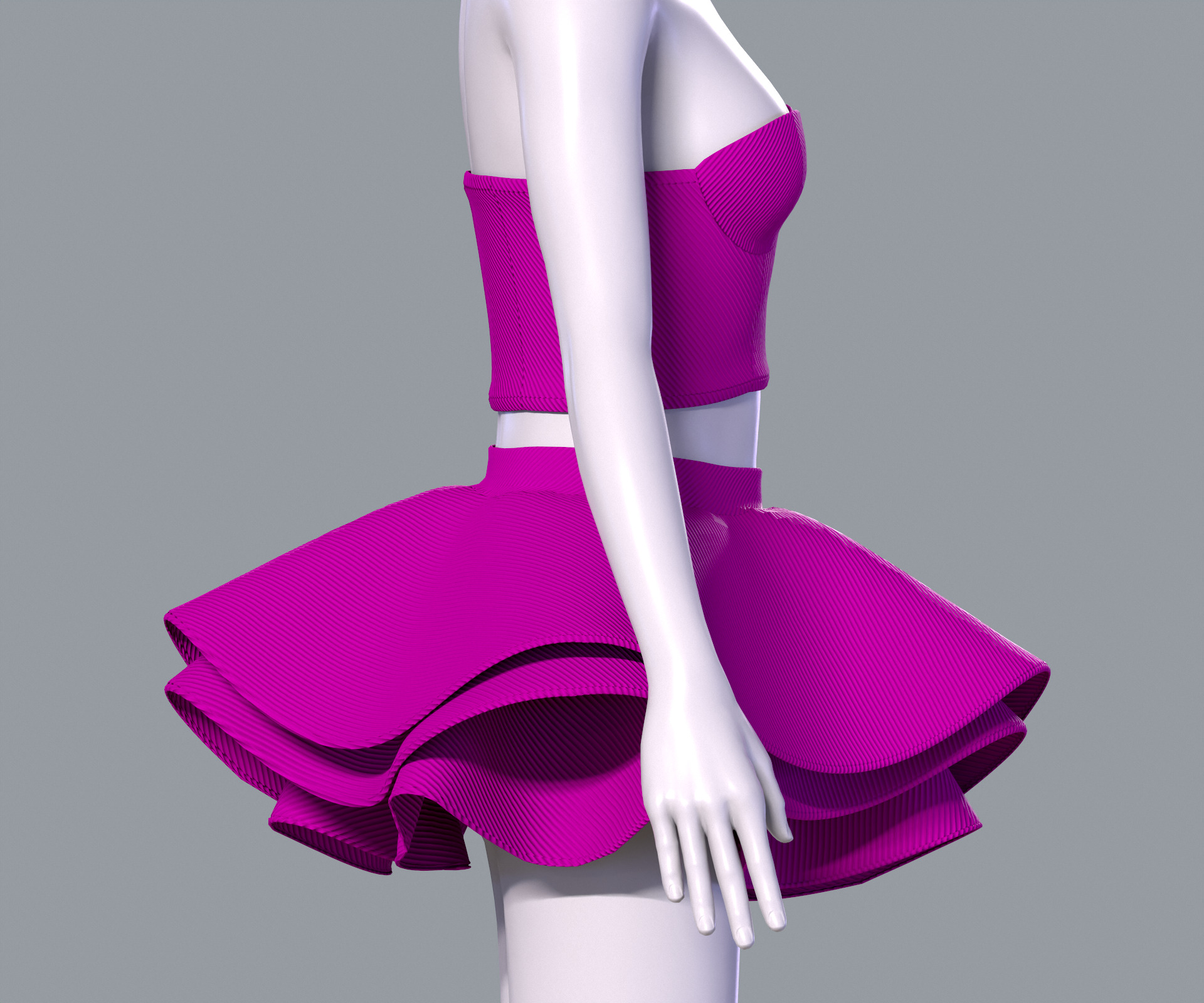 Barbie dress 3D model_4