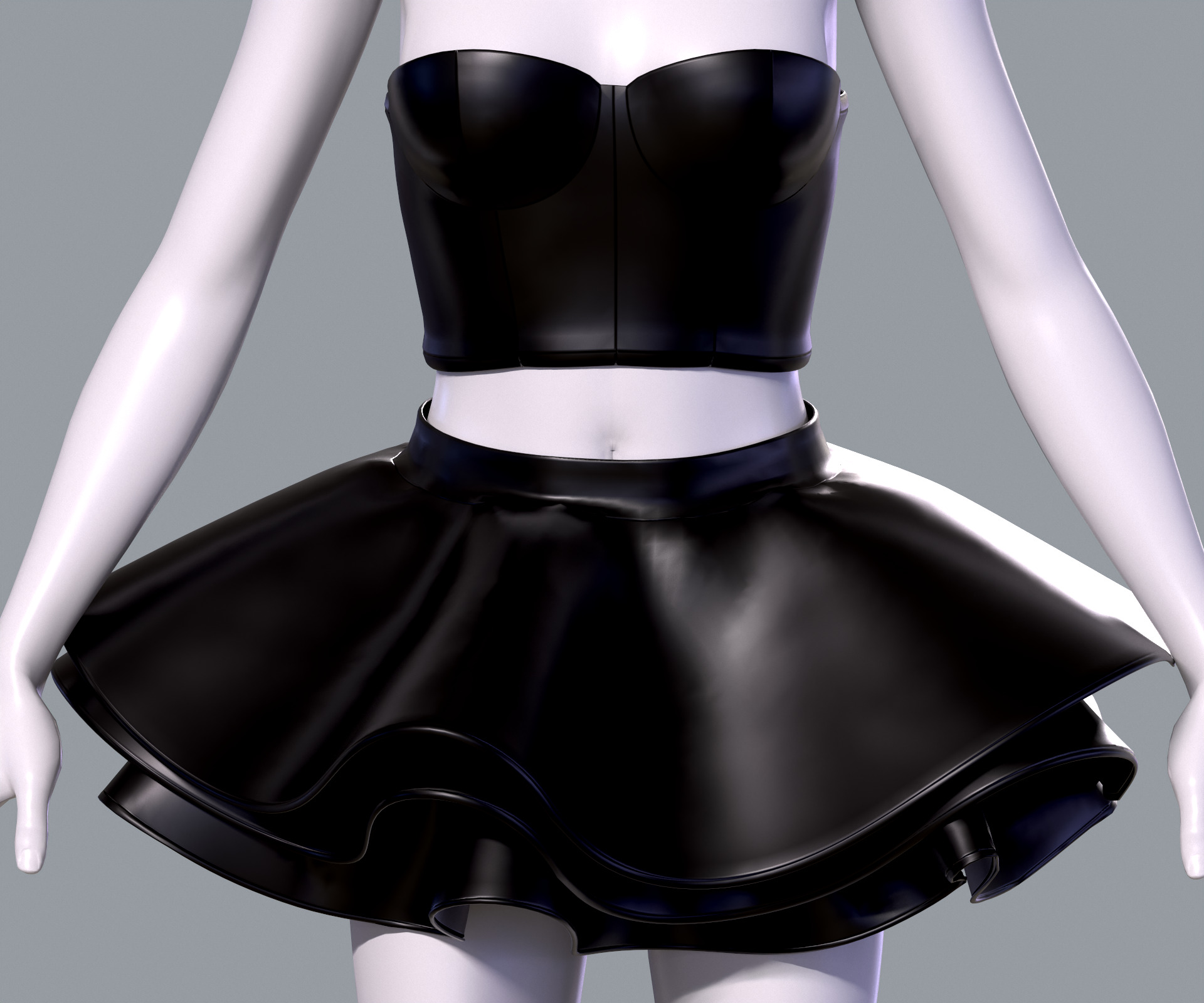 Barbie dress 3D model_8