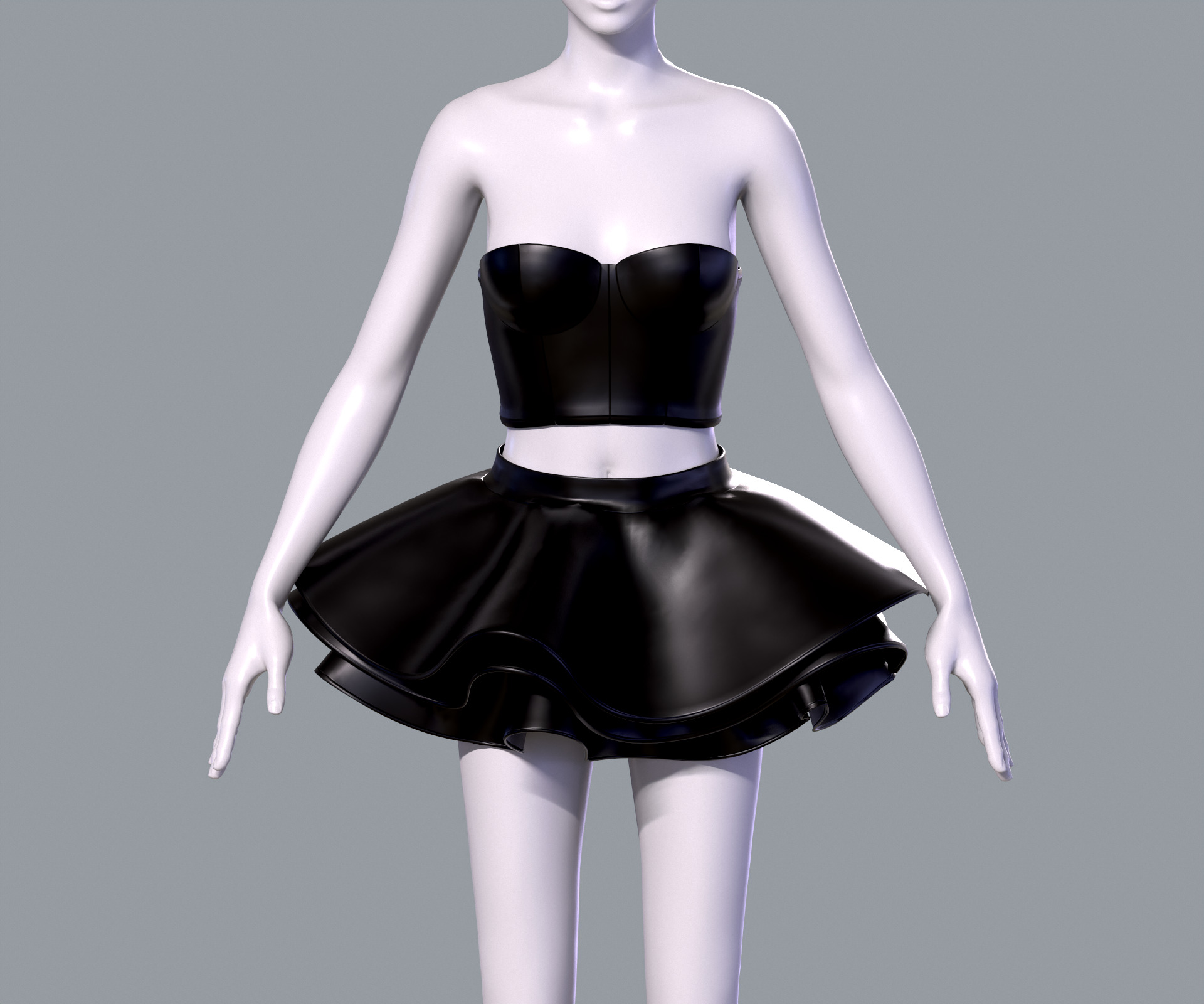Barbie dress 3D model_9