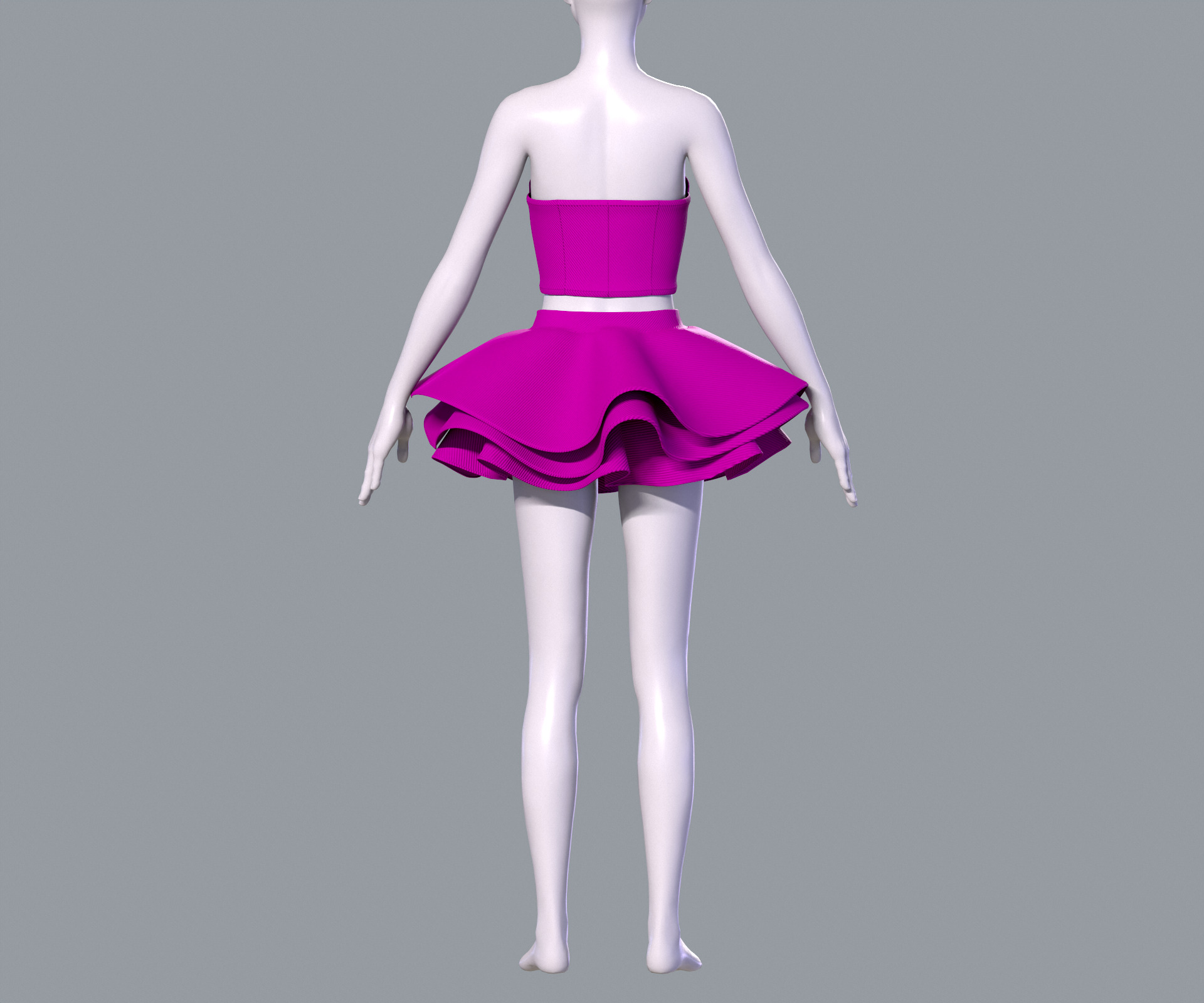 Barbie dress 3D model_3