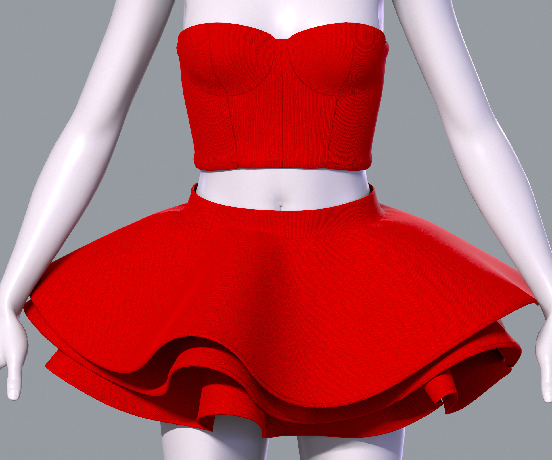 Barbie dress 3D model_7