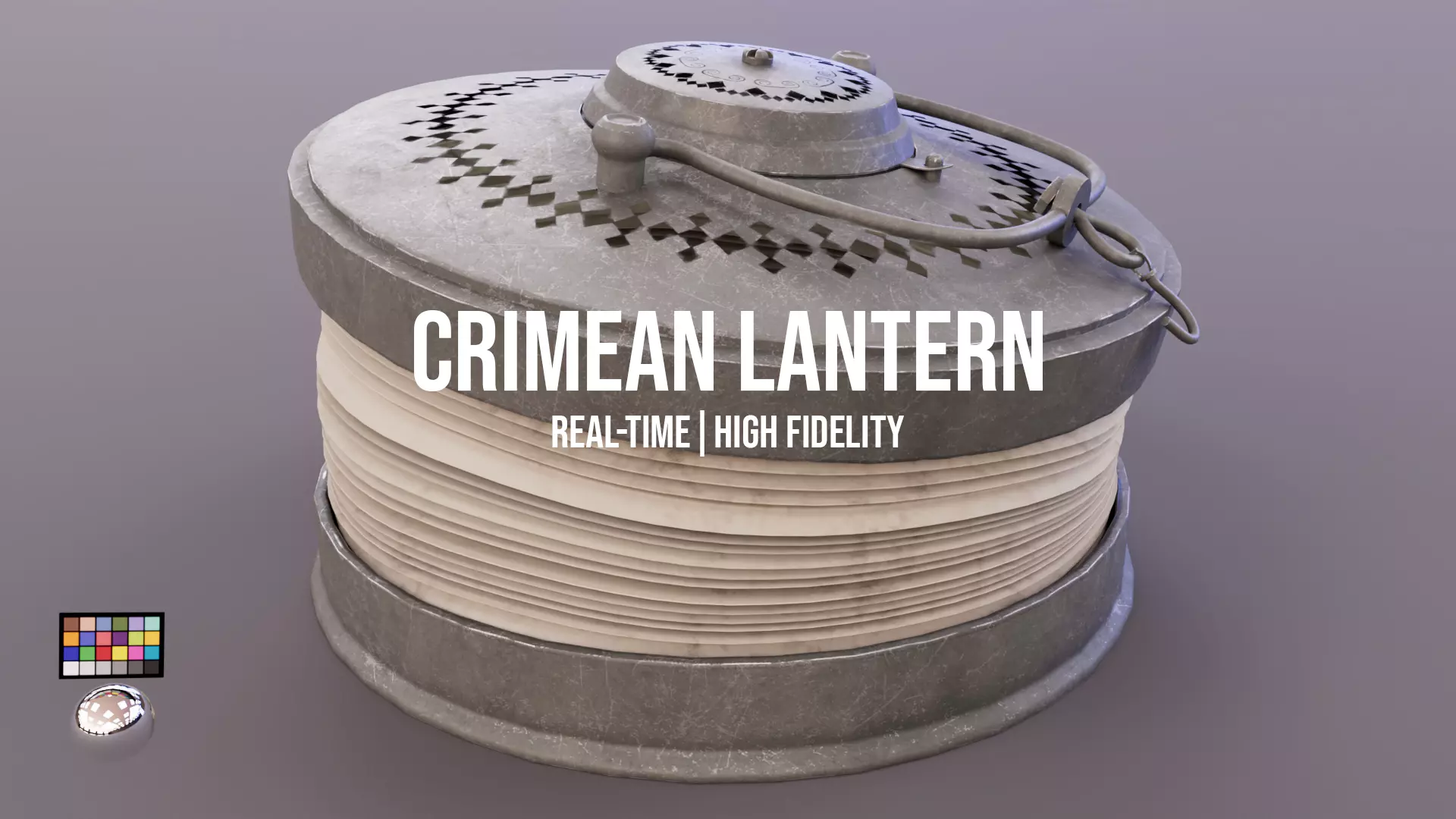 Crimean War Lantern 3D model Low-poly 3D model_0