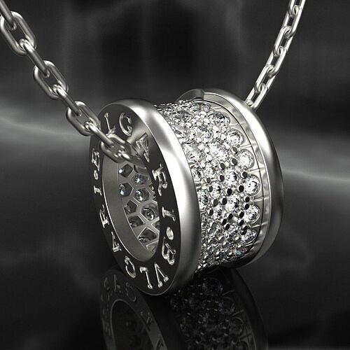Bvlgari Necklace With Gems 3D print model