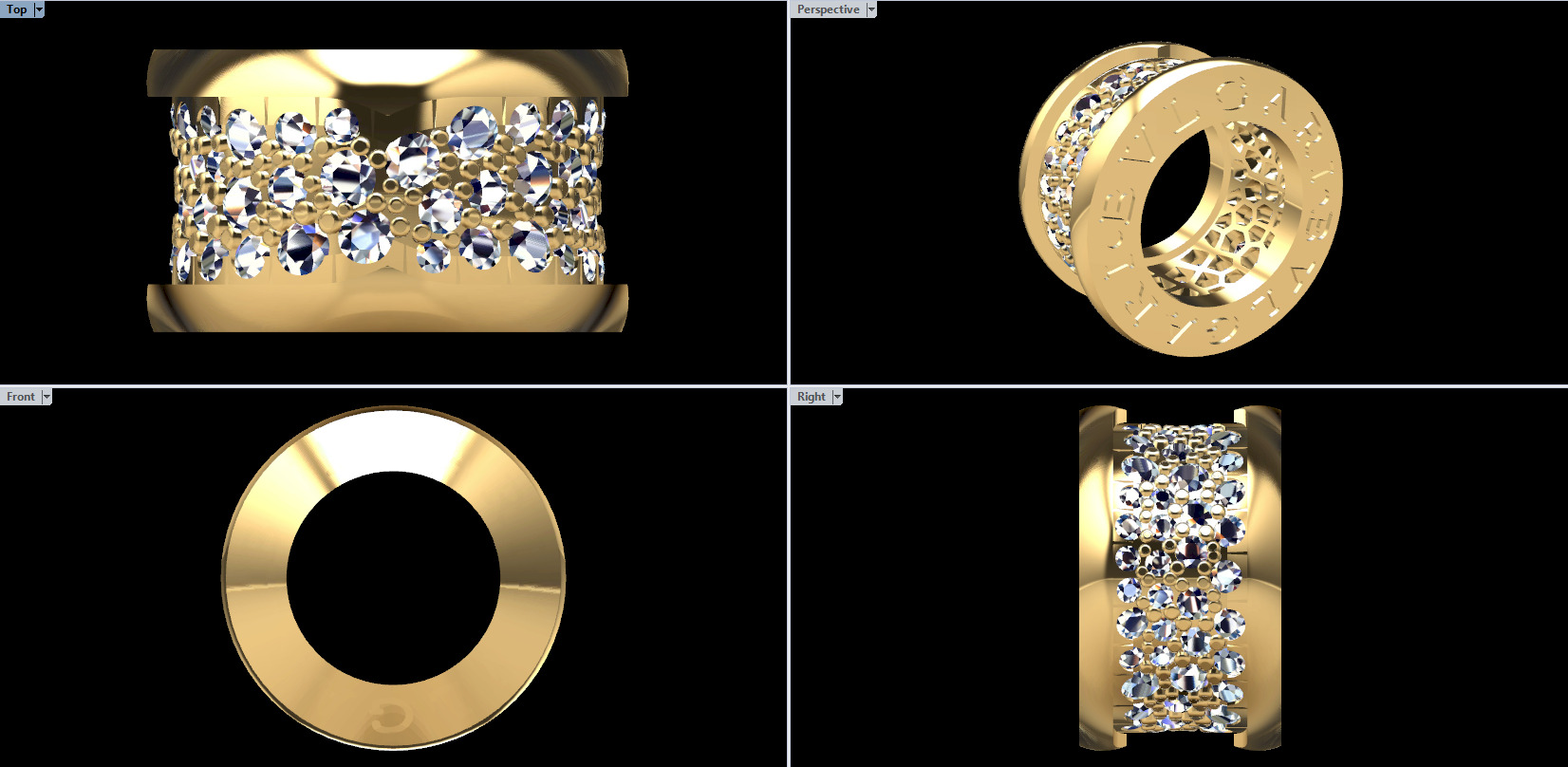 Bvlgari Necklace With Gems 3D print model_5