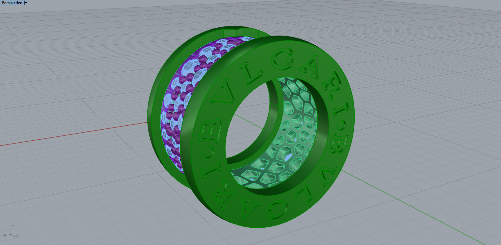 Bvlgari Necklace With Gems 3D print model_6