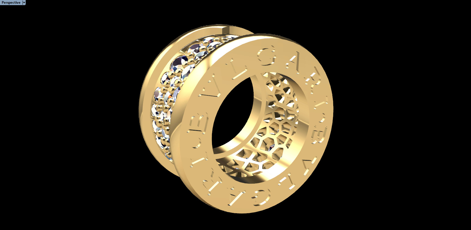 Bvlgari Necklace With Gems 3D print model_1