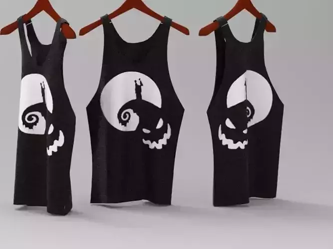 This is Hallooween Tank top Free 3D model