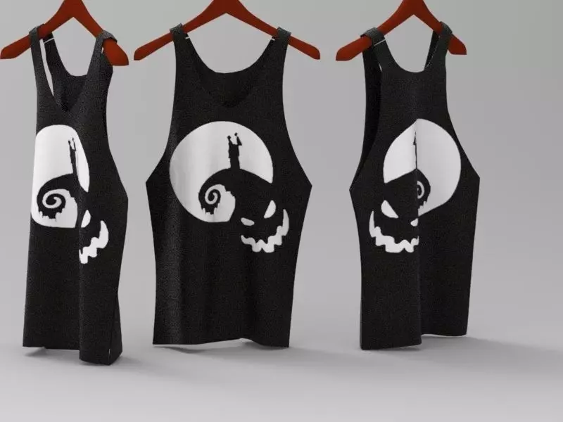 This is Hallooween Tank top Free 3D model_0
