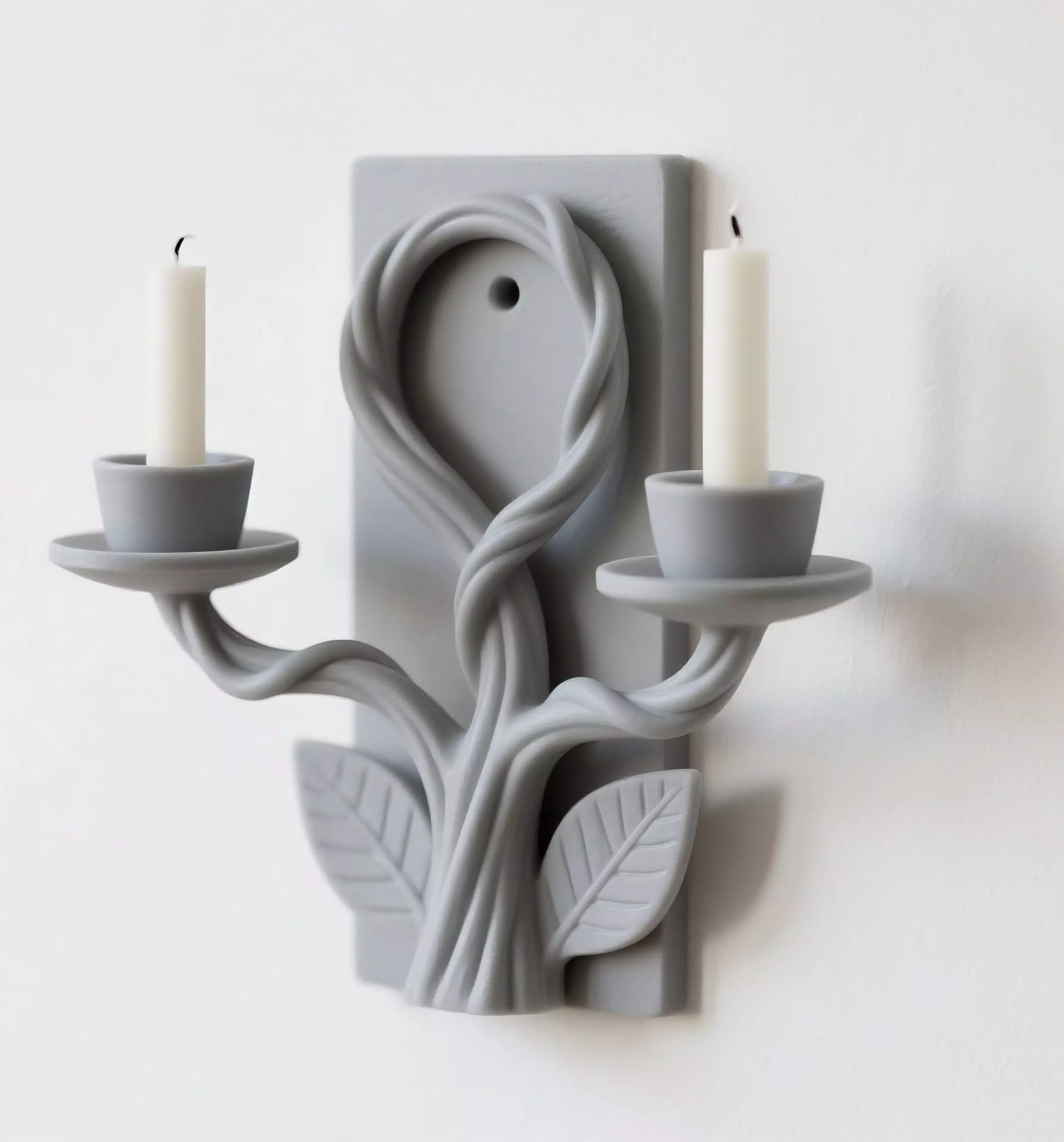 Intertwined Vine Wall Candle Holder 3D print model