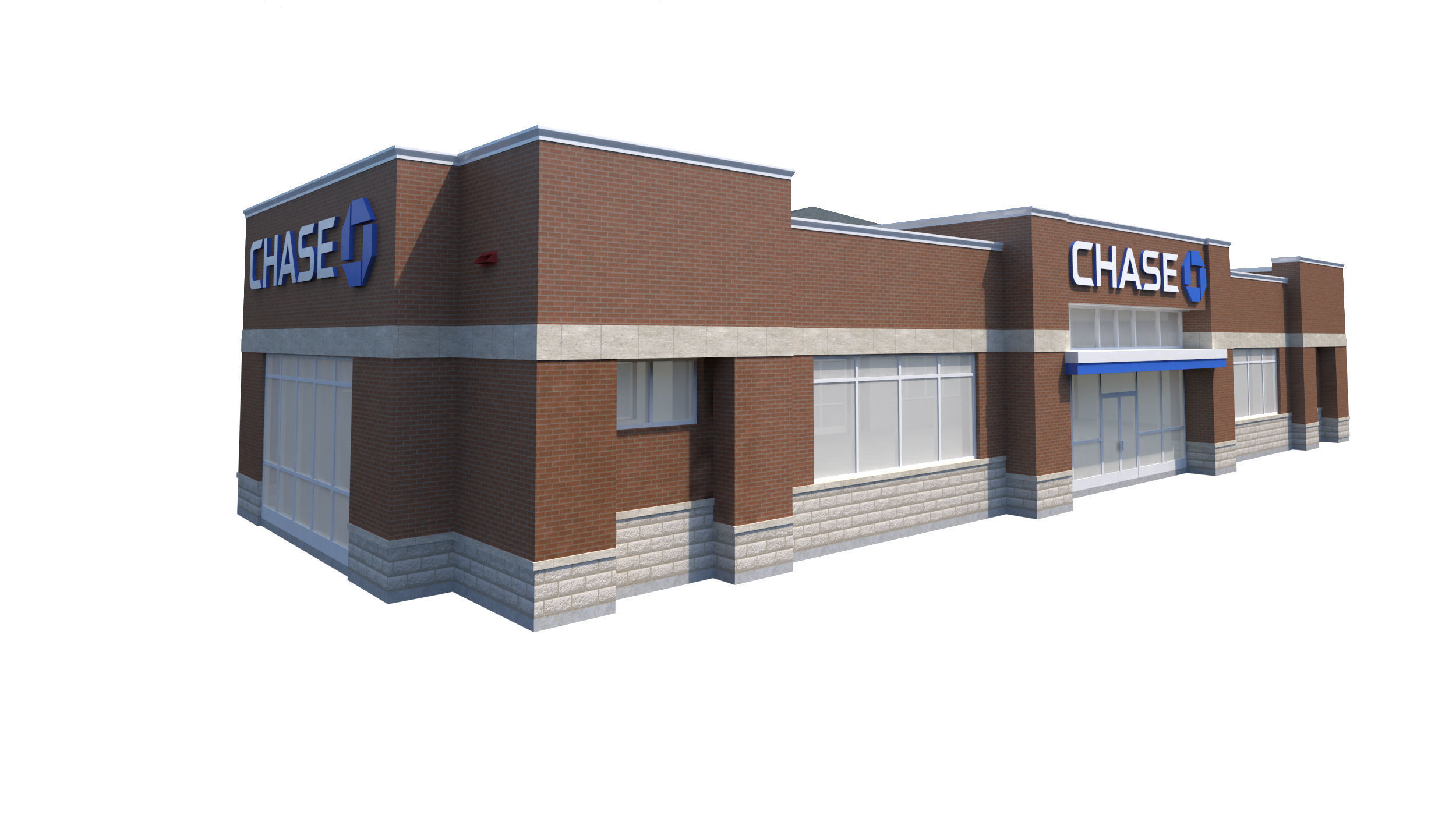 Chase Bank 3D model_9
