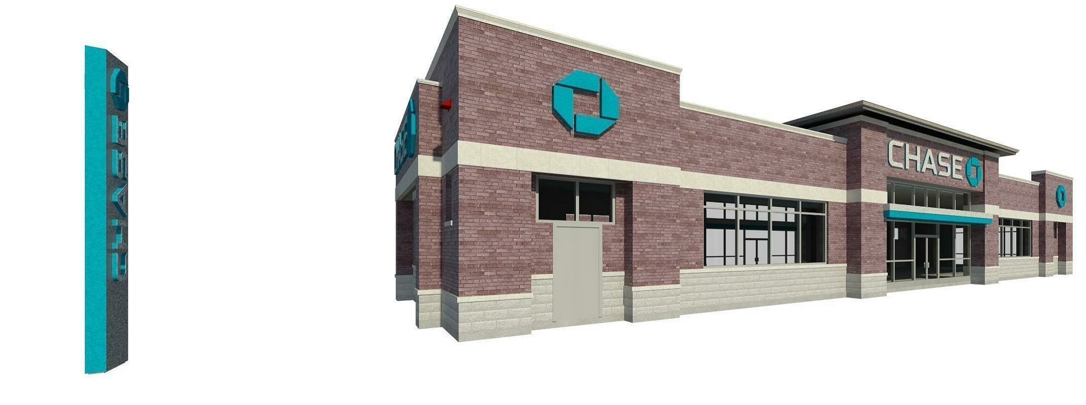 Chase Bank 3D model_10