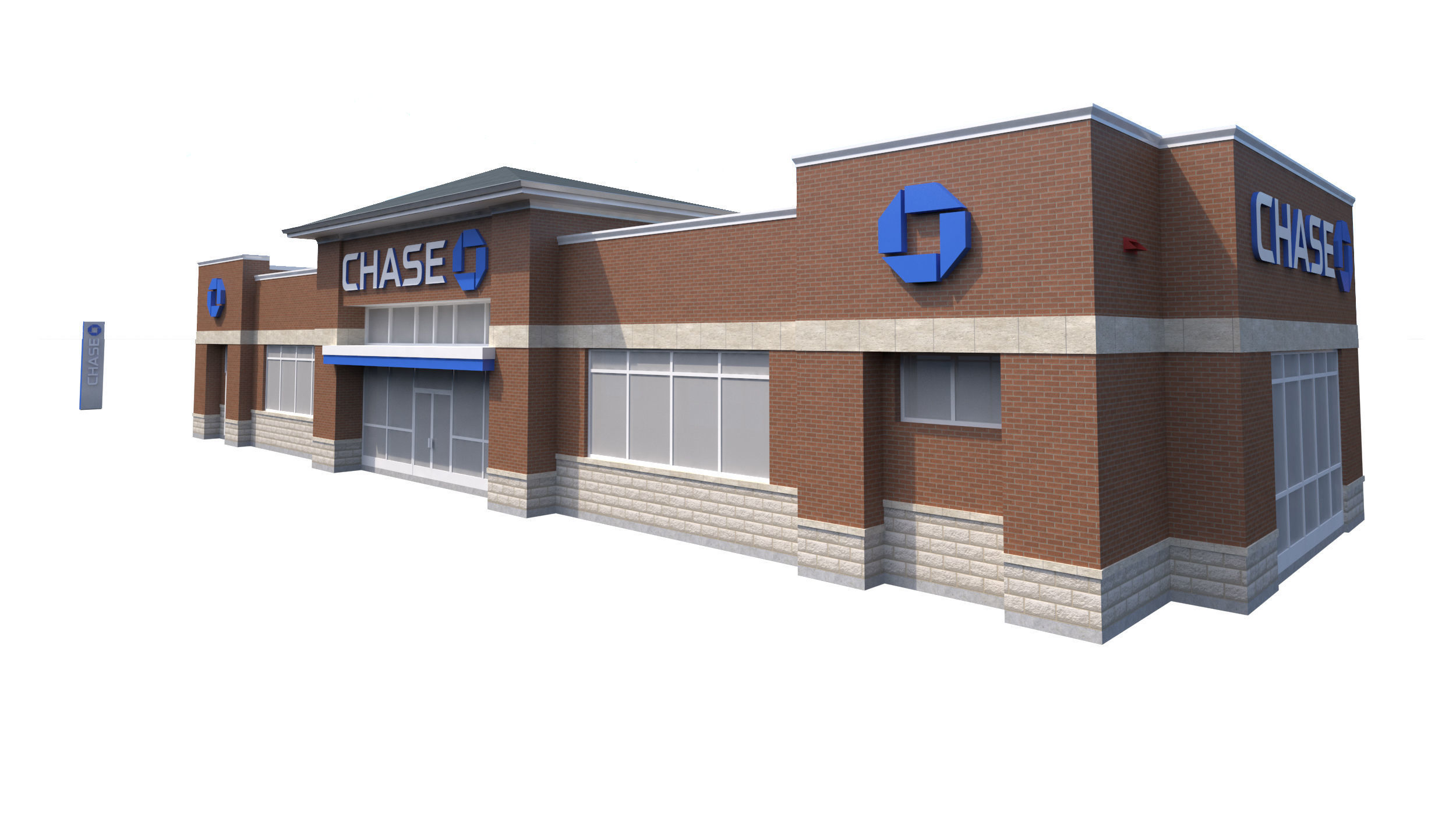 Chase Bank 3D model_7