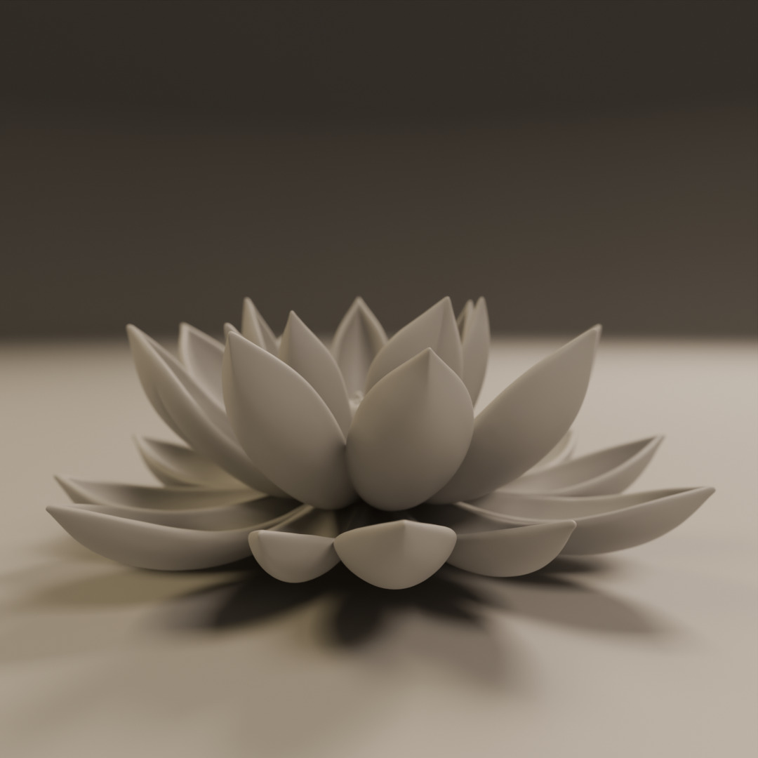 lotus flower 3D print model_3