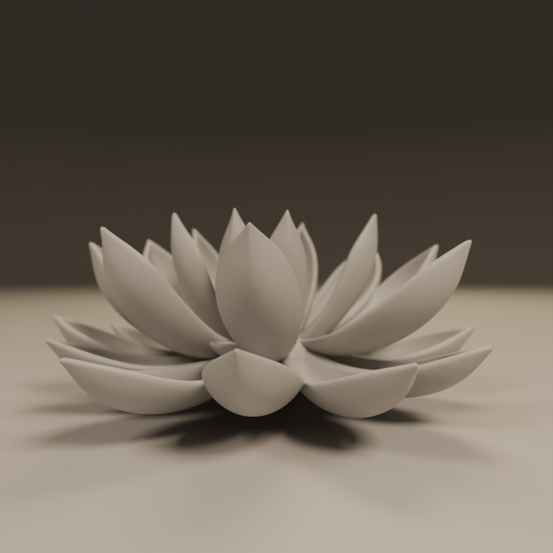 lotus flower 3D print model_1