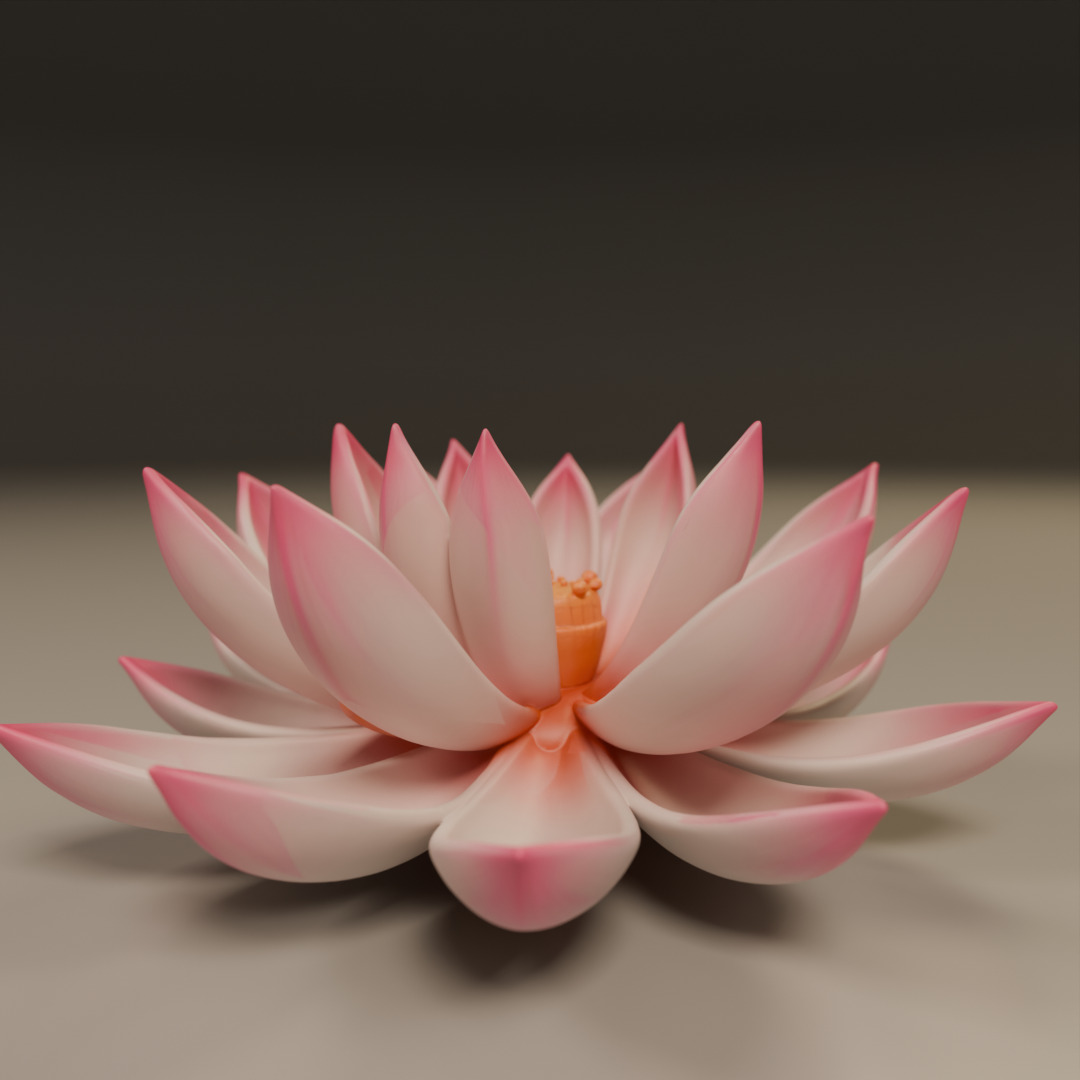 lotus flower 3D print model_13