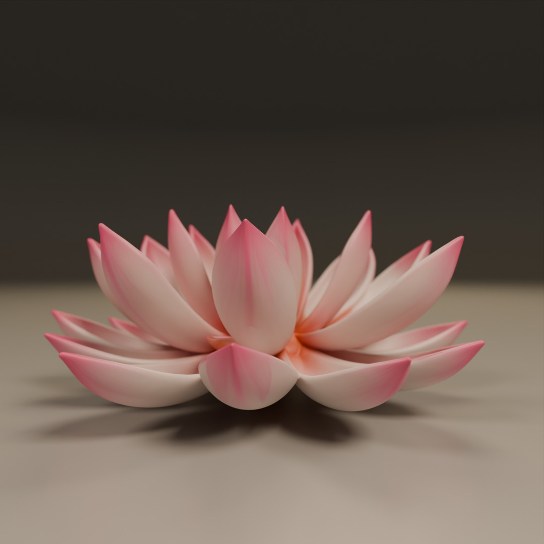 lotus flower 3D print model_10