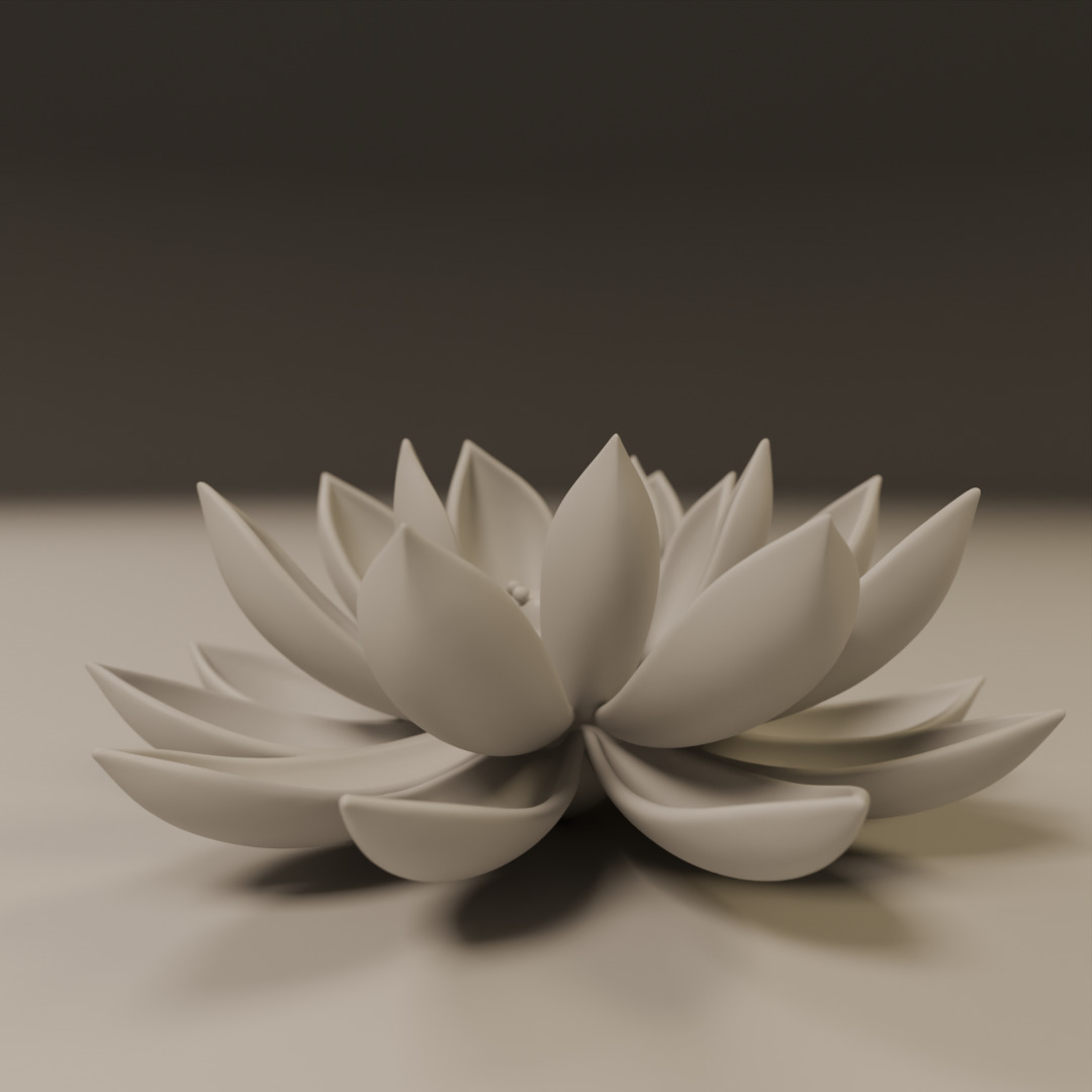 lotus flower 3D print model_9