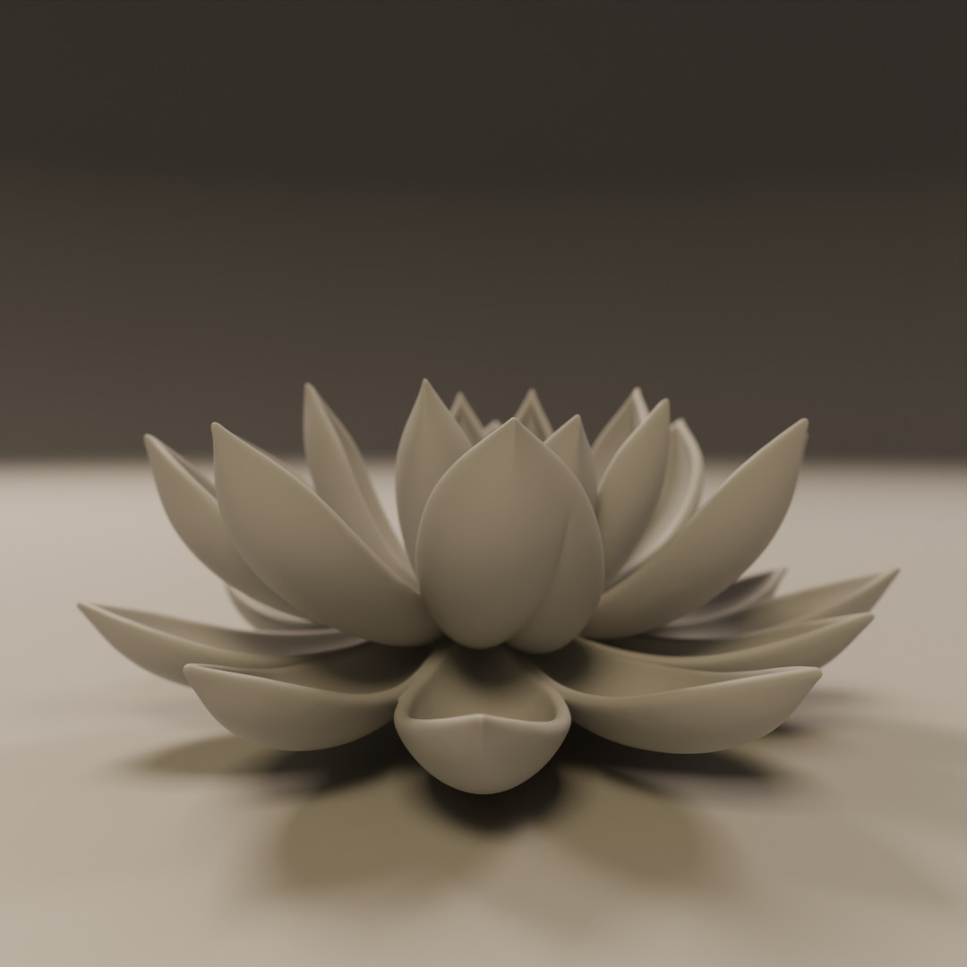 lotus flower 3D print model_2