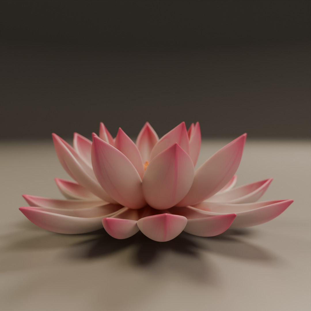 lotus flower 3D print model_12