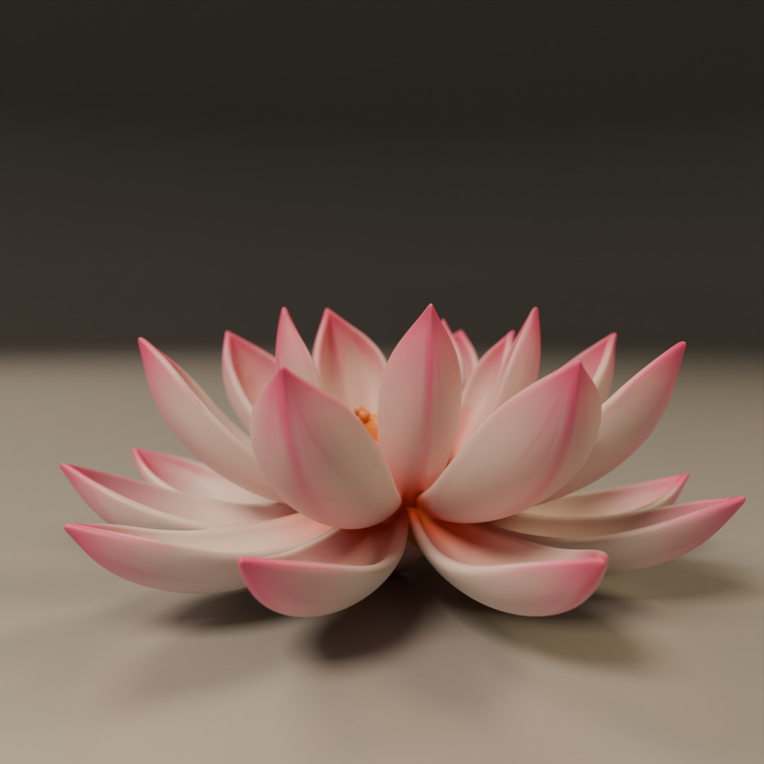 lotus flower 3D print model_18