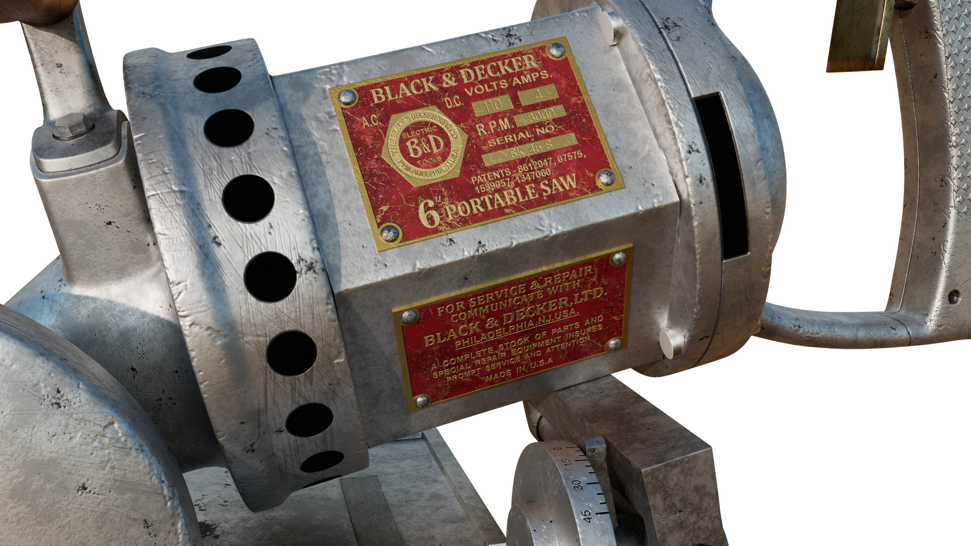 Portable Electric Saw 3D model_6