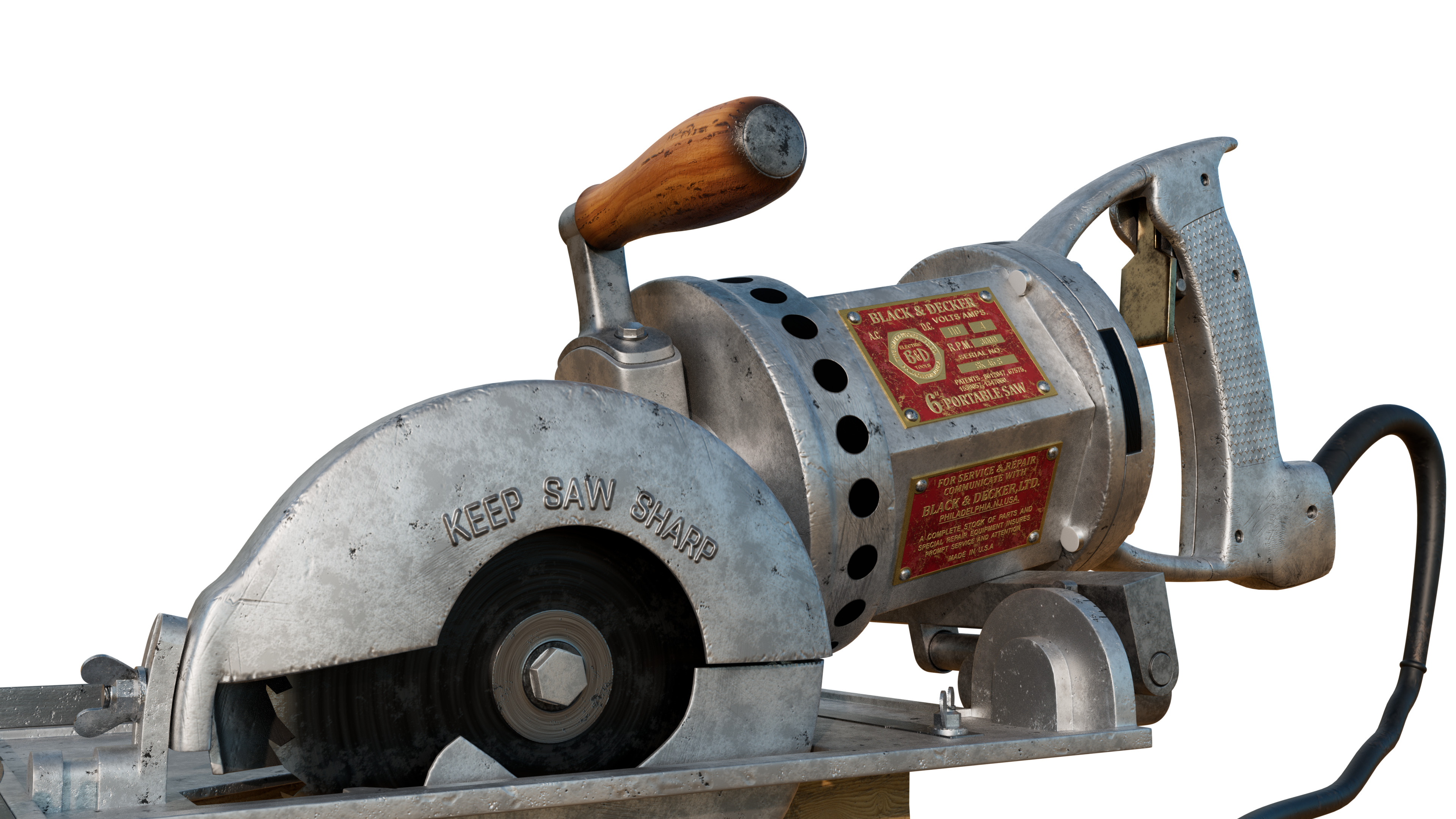 Portable Electric Saw 3D model_7