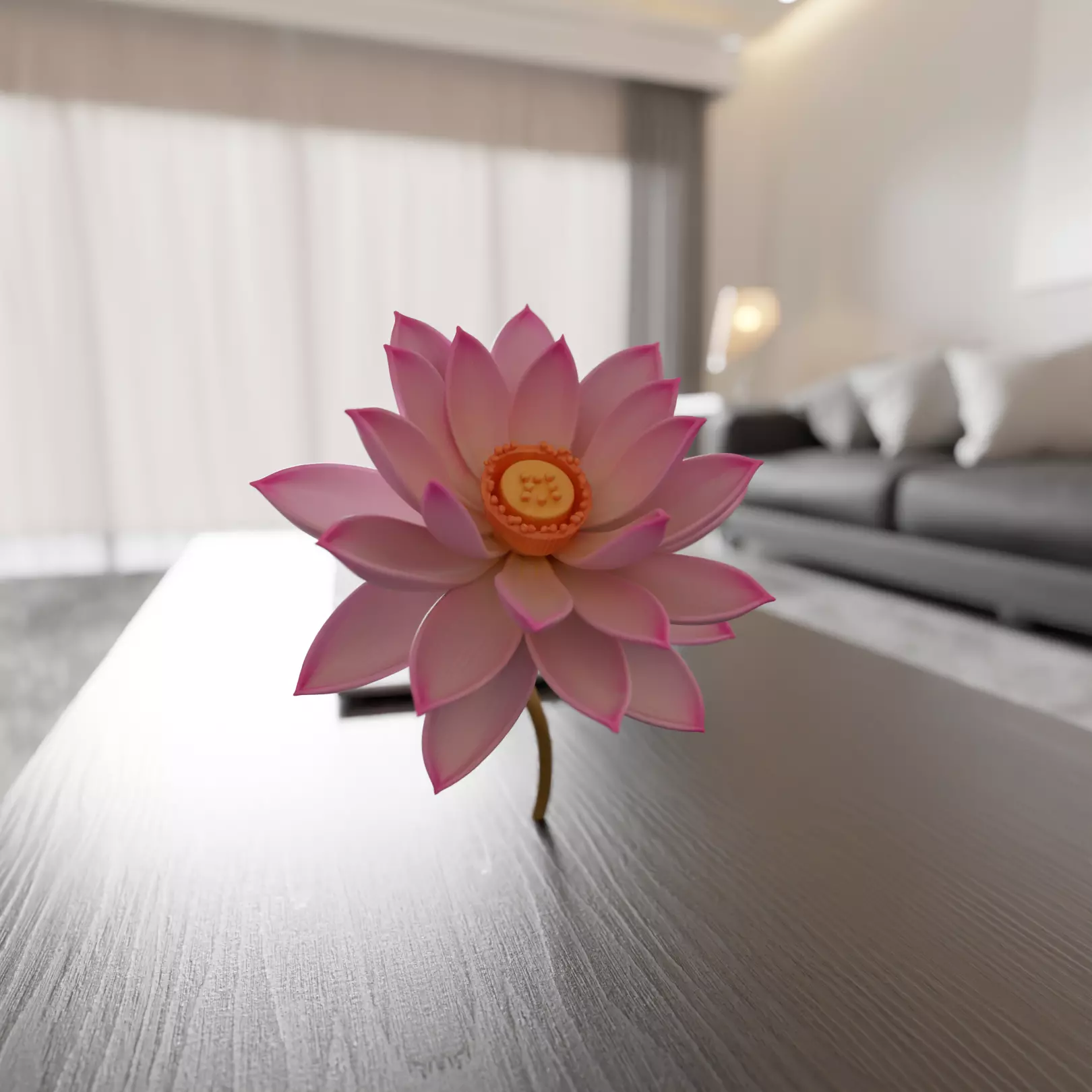lotus flower 3D print model_0