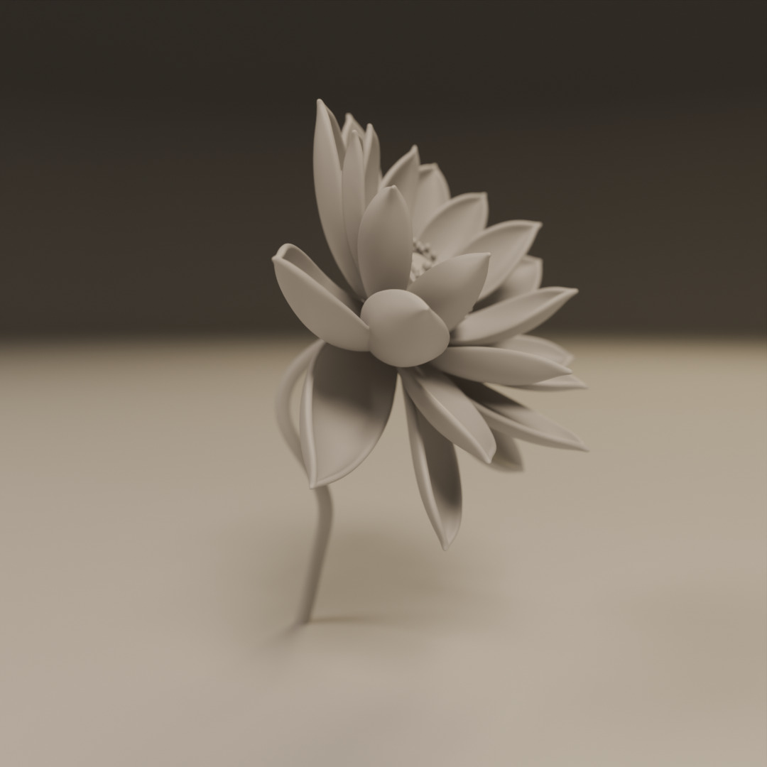 lotus flower 3D print model_13
