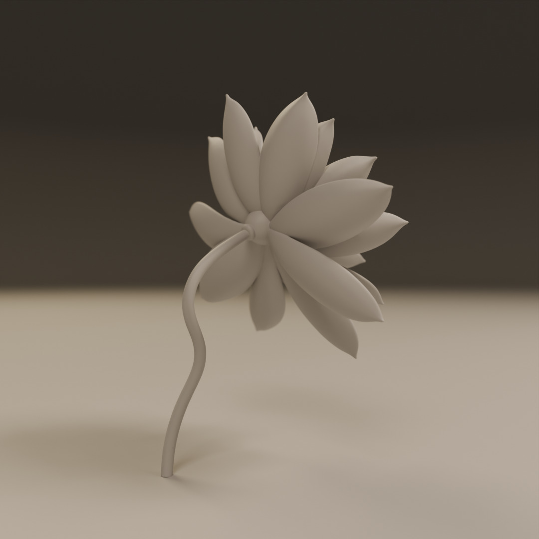 lotus flower 3D print model_15