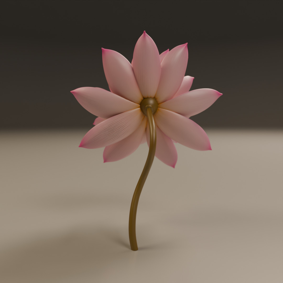 lotus flower 3D print model_3