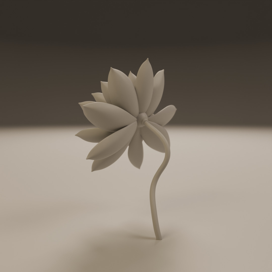 lotus flower 3D print model_16