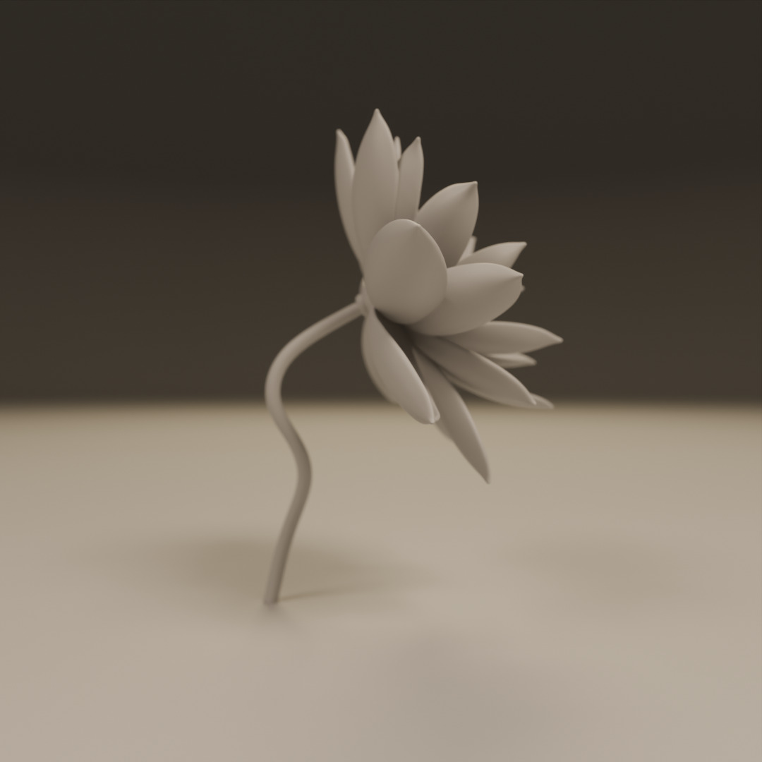 lotus flower 3D print model_10