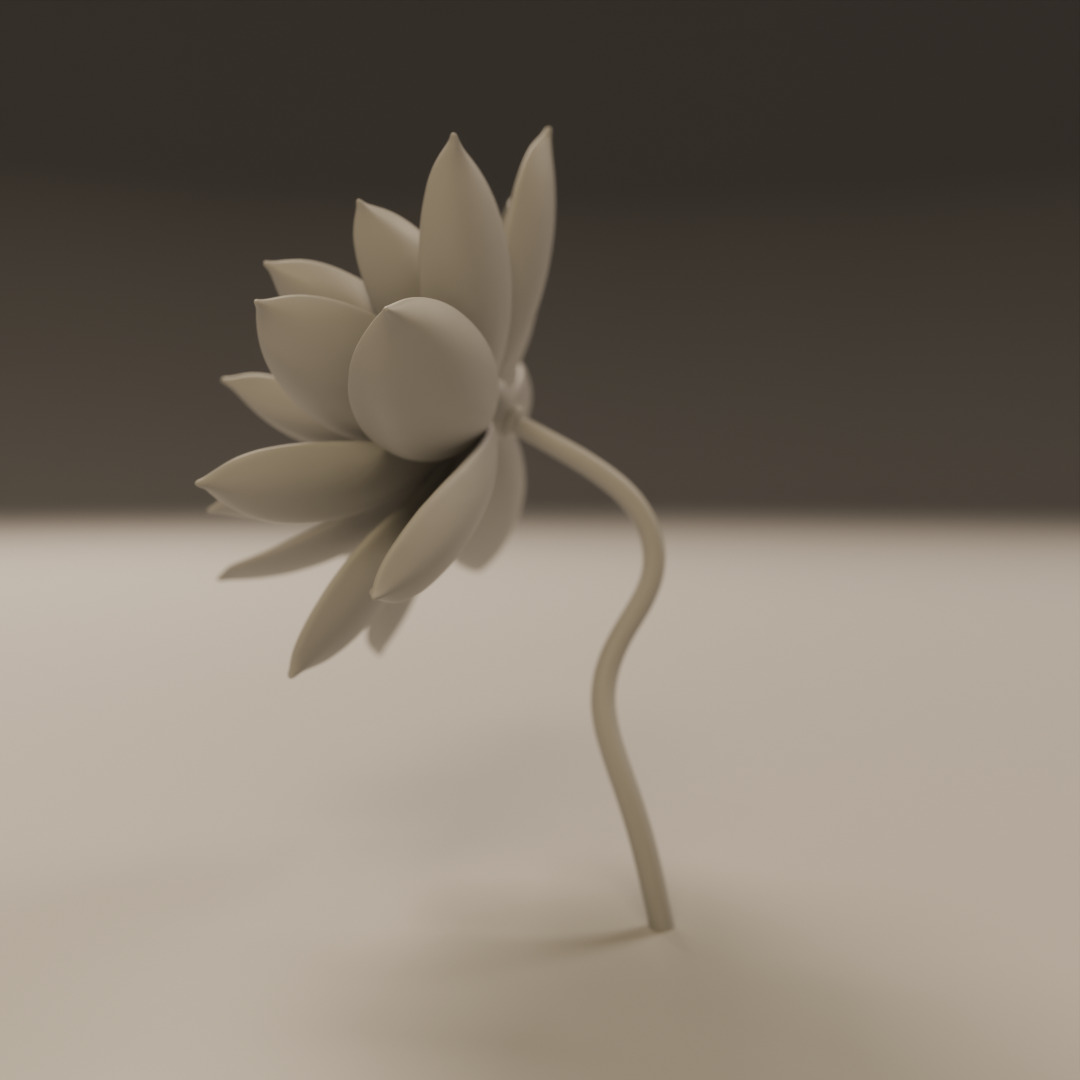 lotus flower 3D print model_11