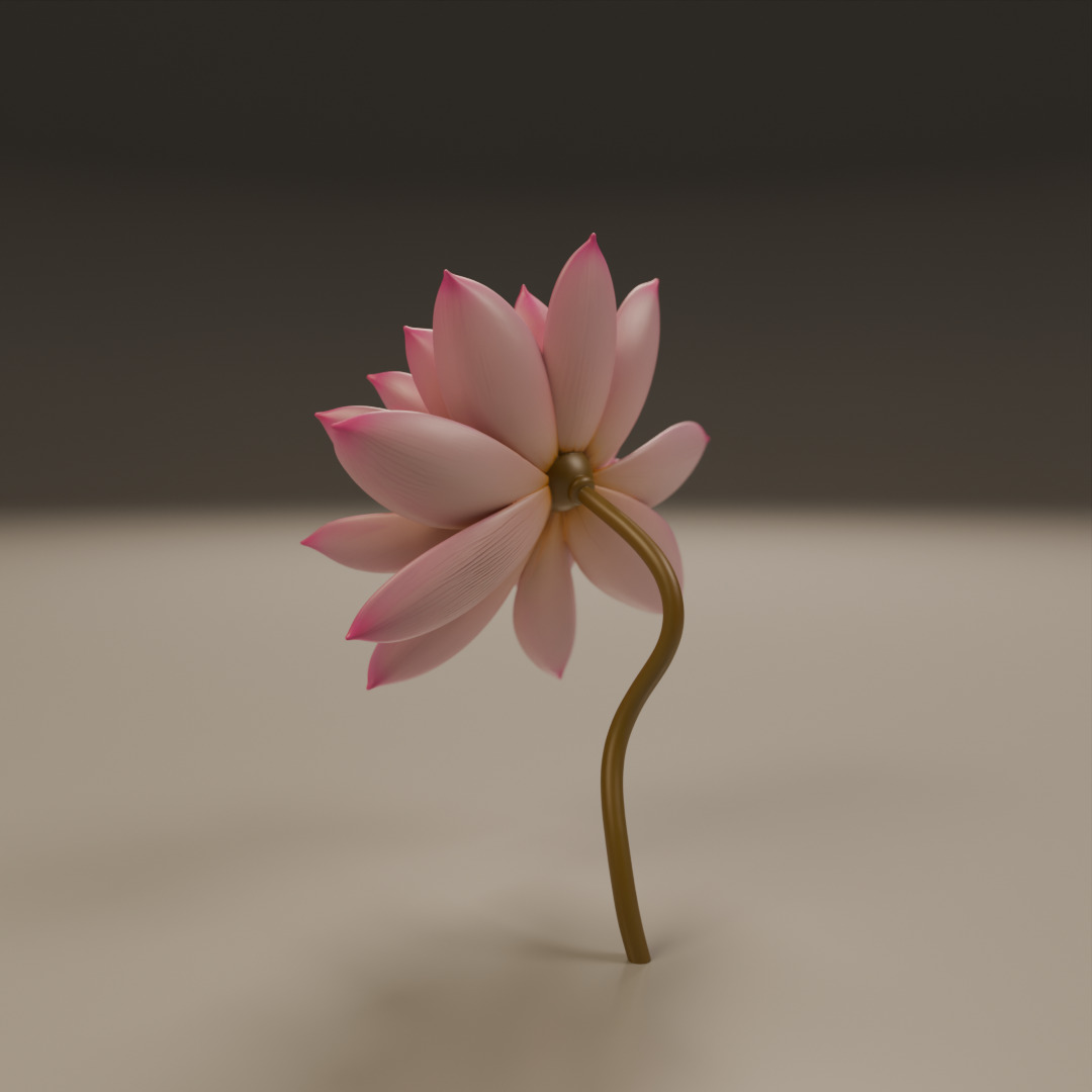 lotus flower 3D print model_7
