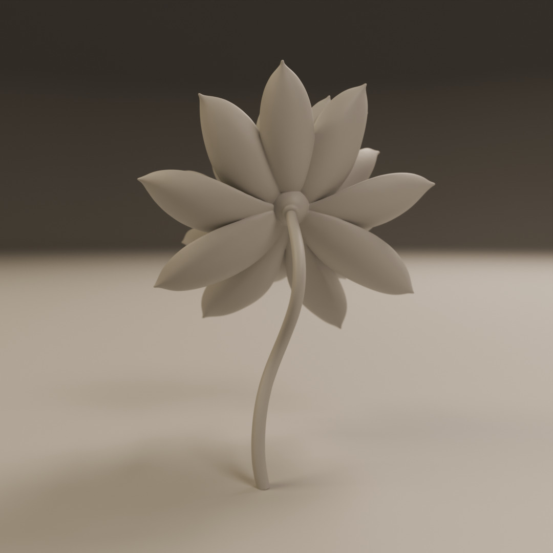 lotus flower 3D print model_12