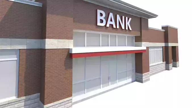 Bank Building-02 3D model