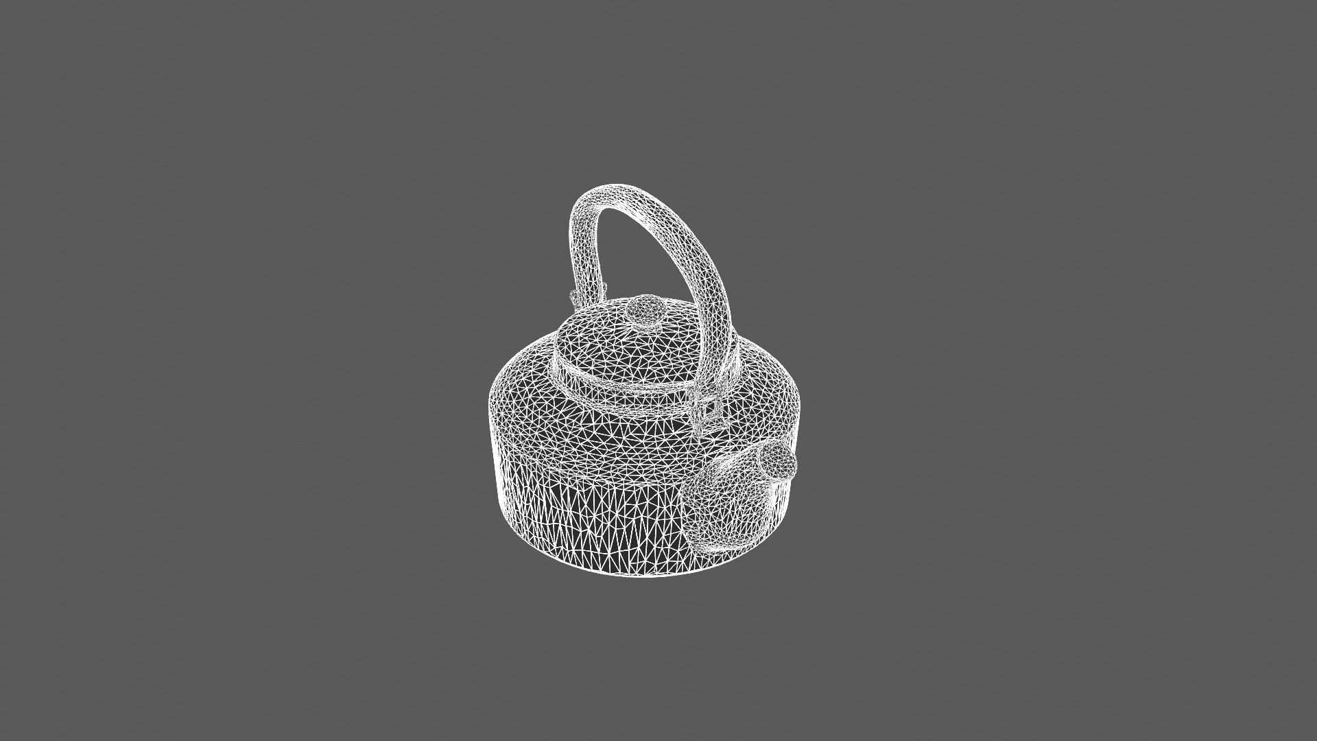 Classic Black Cast Iron Teapot 3D Model 3D model_7