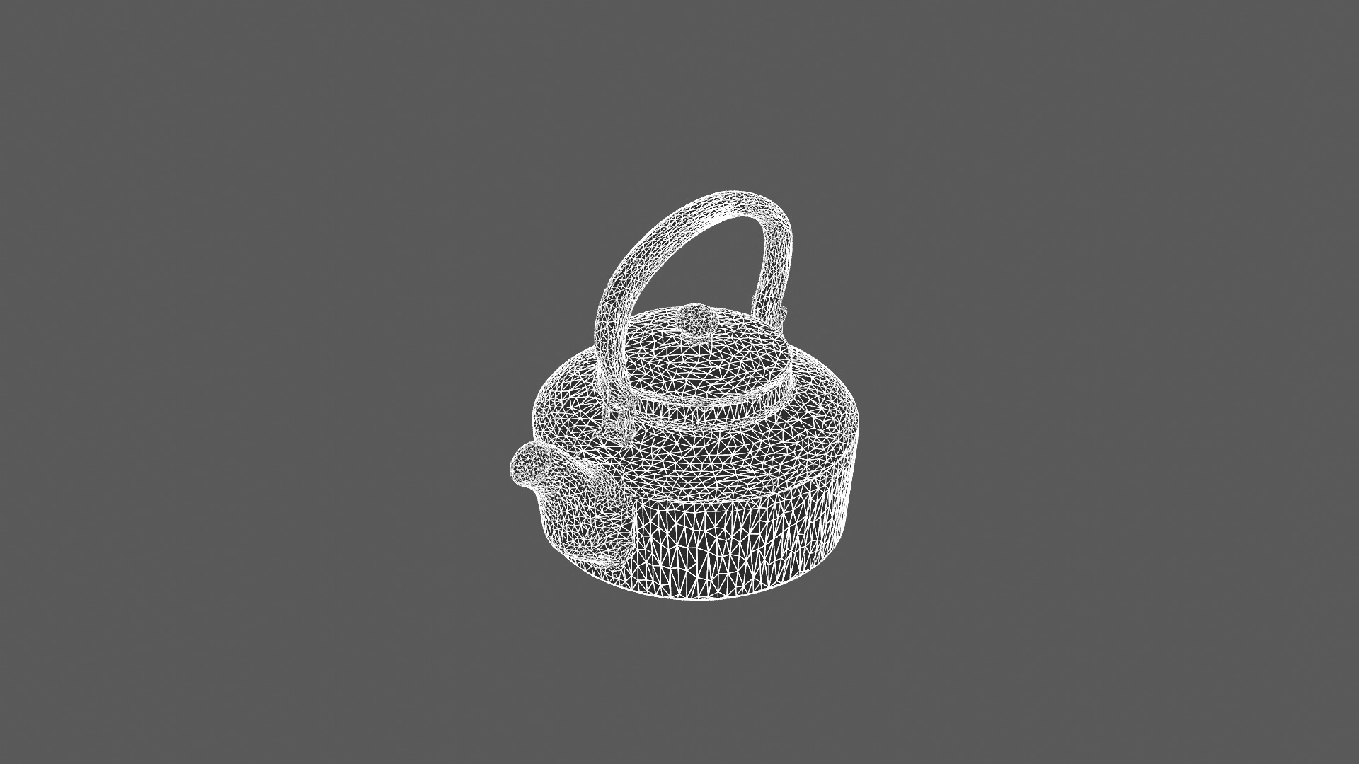 Classic Black Cast Iron Teapot 3D Model 3D model_8