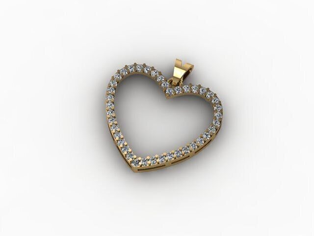 Heart Gift Pendant For Diamonds 3D print model