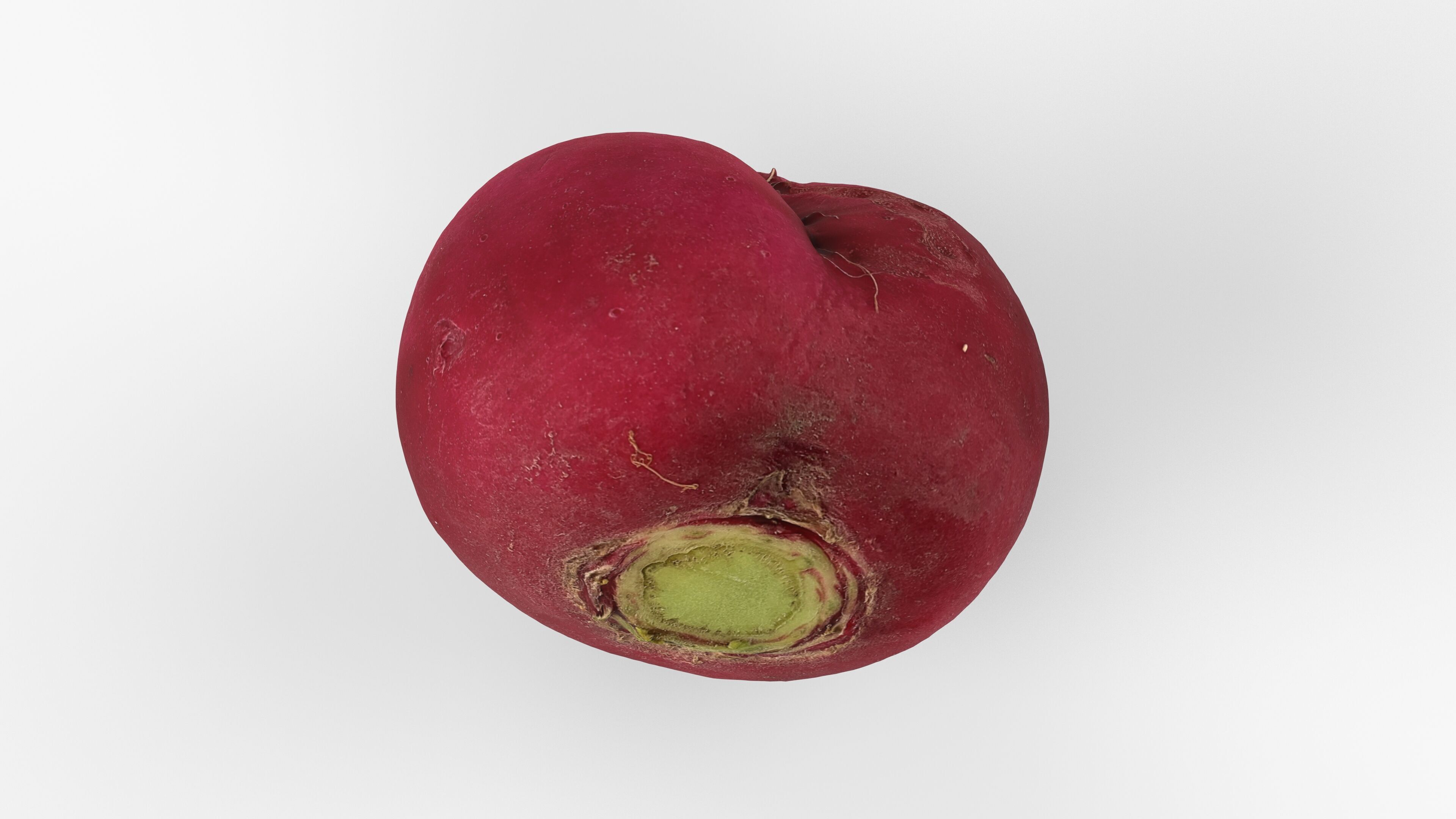 Red Radish - Whole Root Vegetable Scan Low-poly 3D model_5