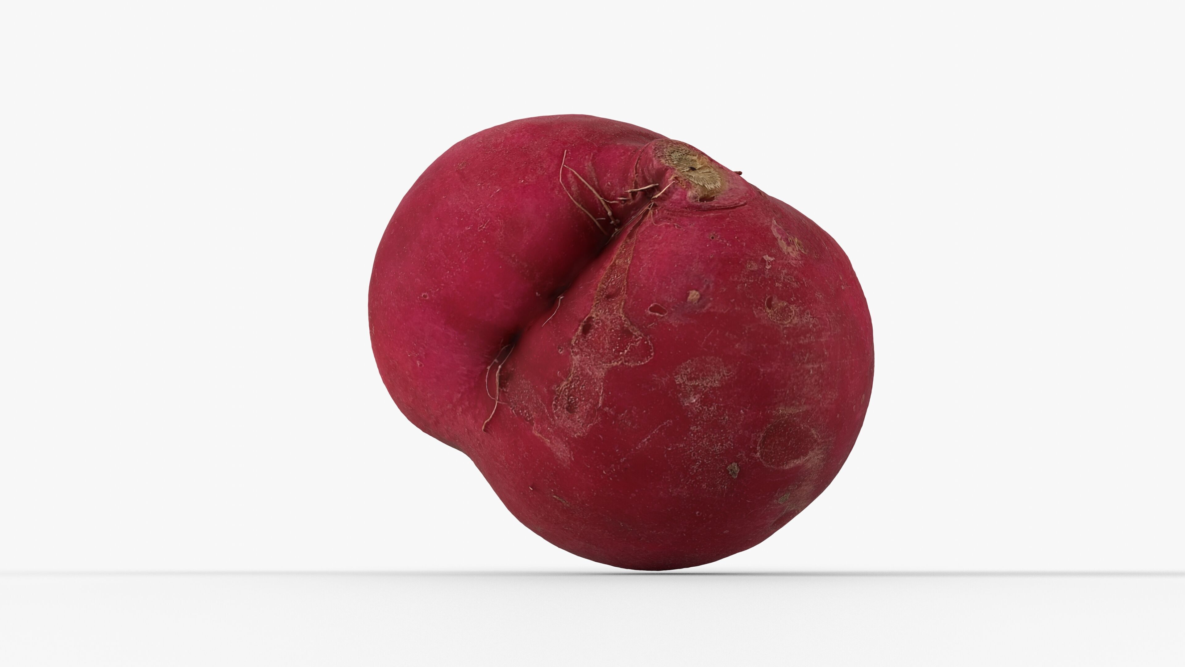 Red Radish - Whole Root Vegetable Scan Low-poly 3D model_8