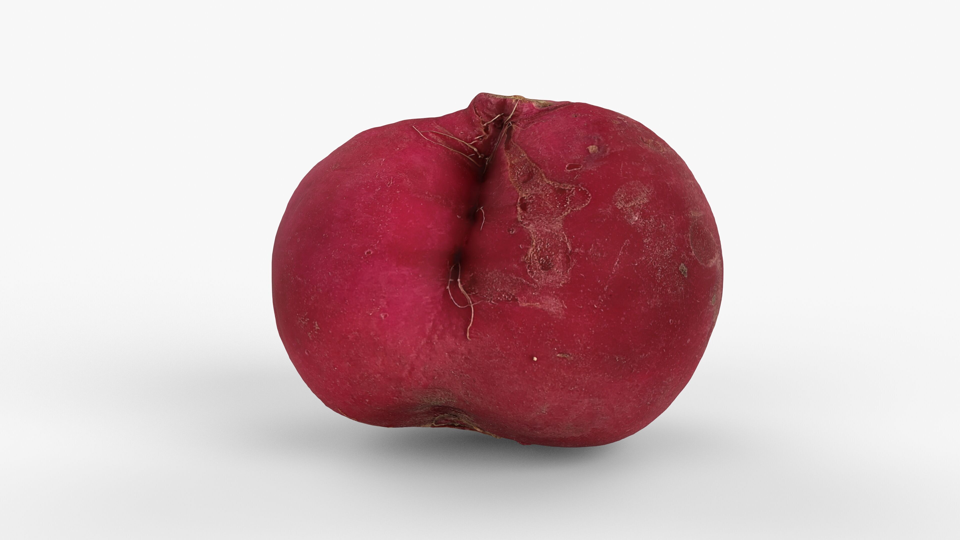 Red Radish - Whole Root Vegetable Scan Low-poly 3D model_3