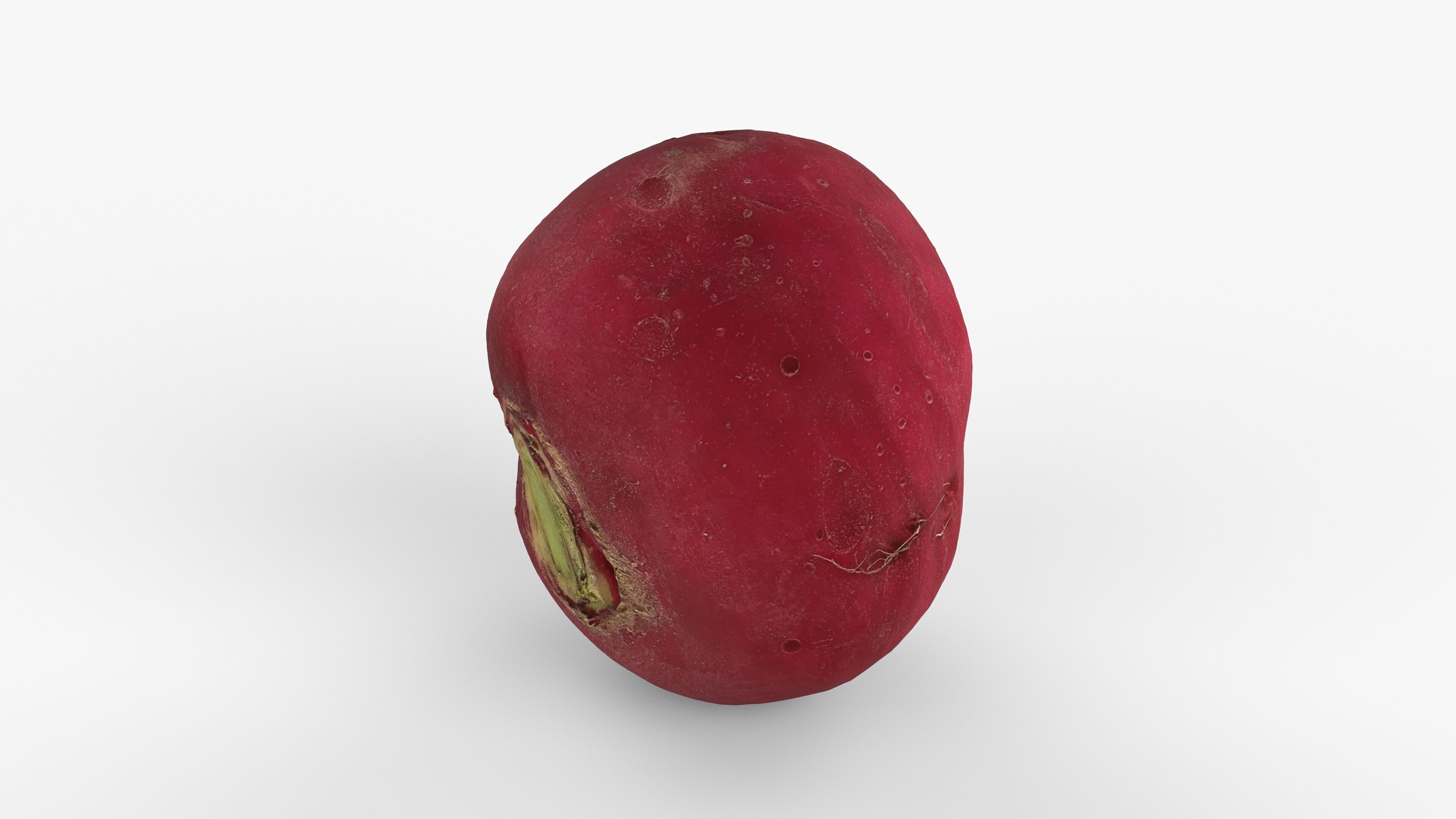 Red Radish - Whole Root Vegetable Scan Low-poly 3D model_11