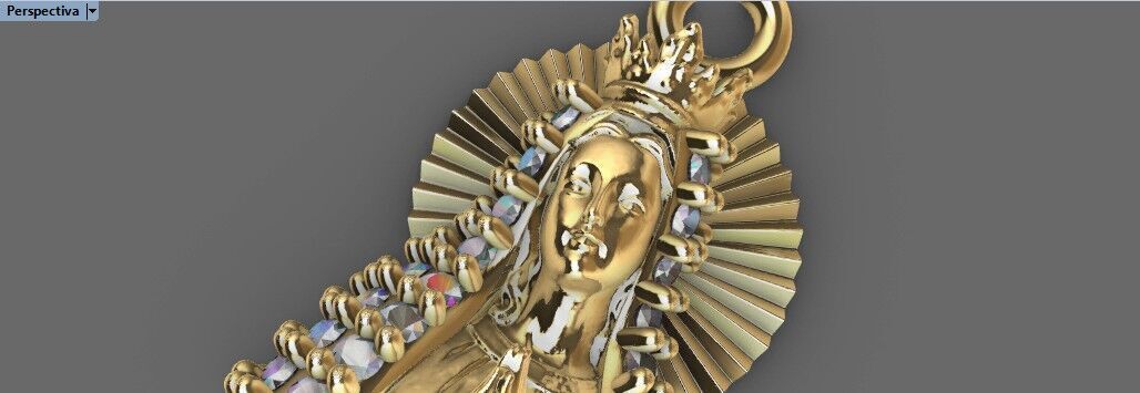 Dije Virgen Maria  3D print model_1