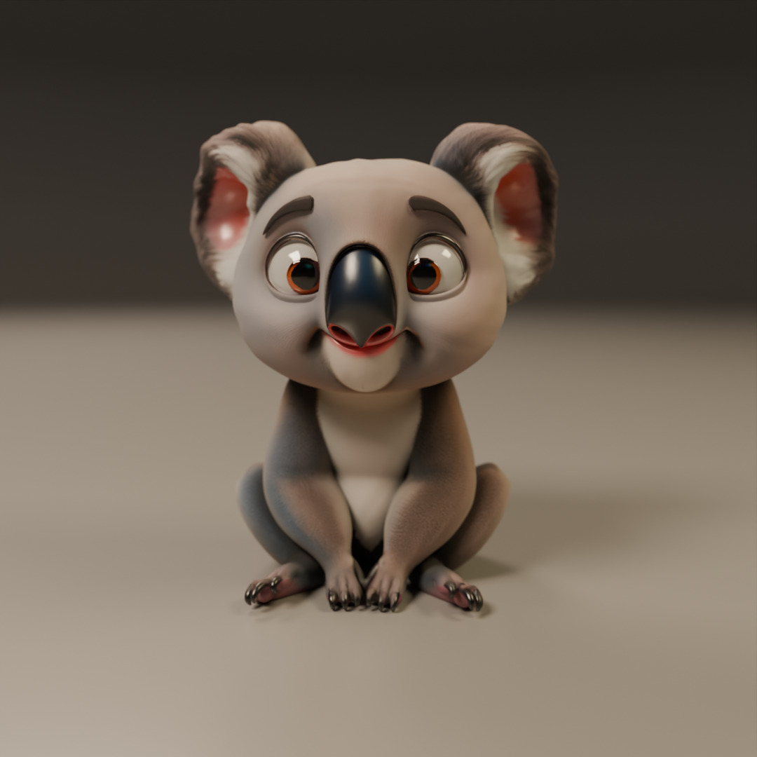 koala 3D print model_9