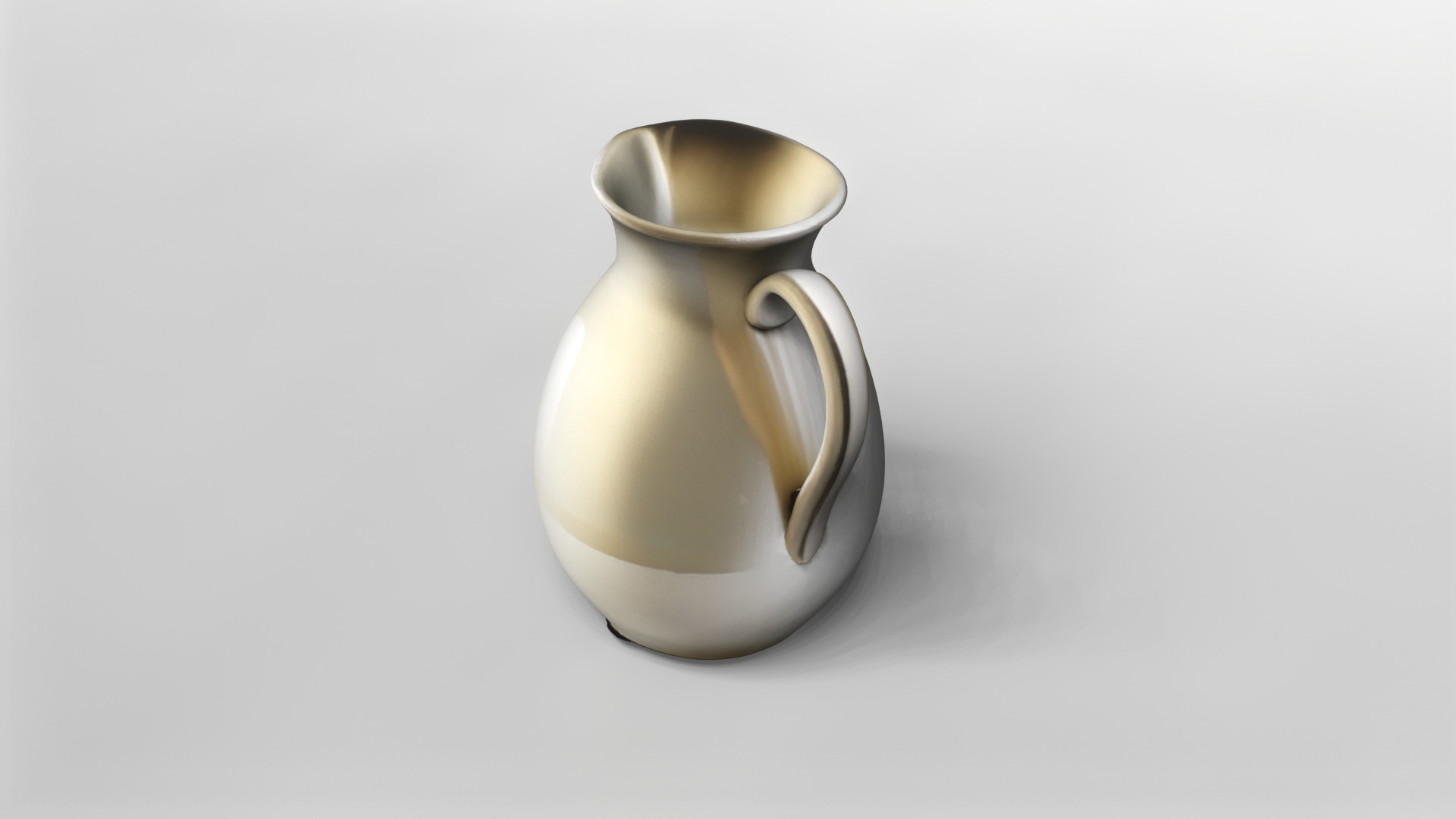 Elegant Ceramic Pitcher 3D Model 3D model_1