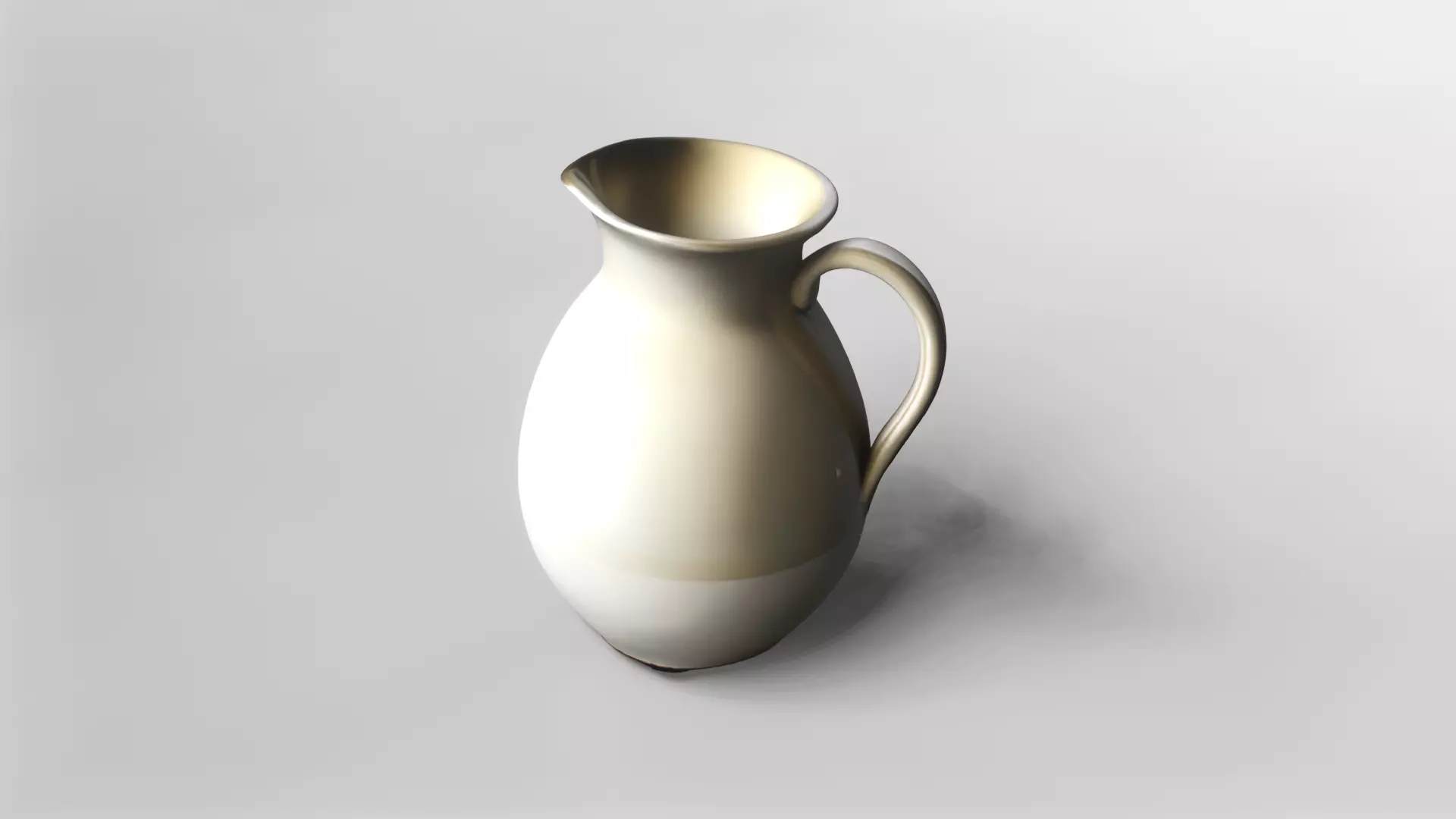 Elegant Ceramic Pitcher 3D Model 3D model_0