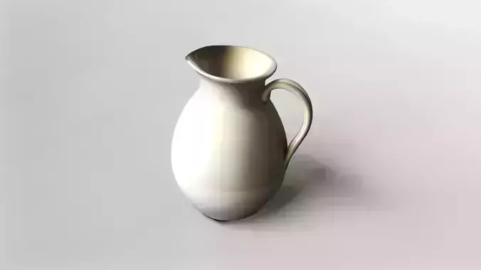 Elegant Ceramic Pitcher 3D Model 3D model