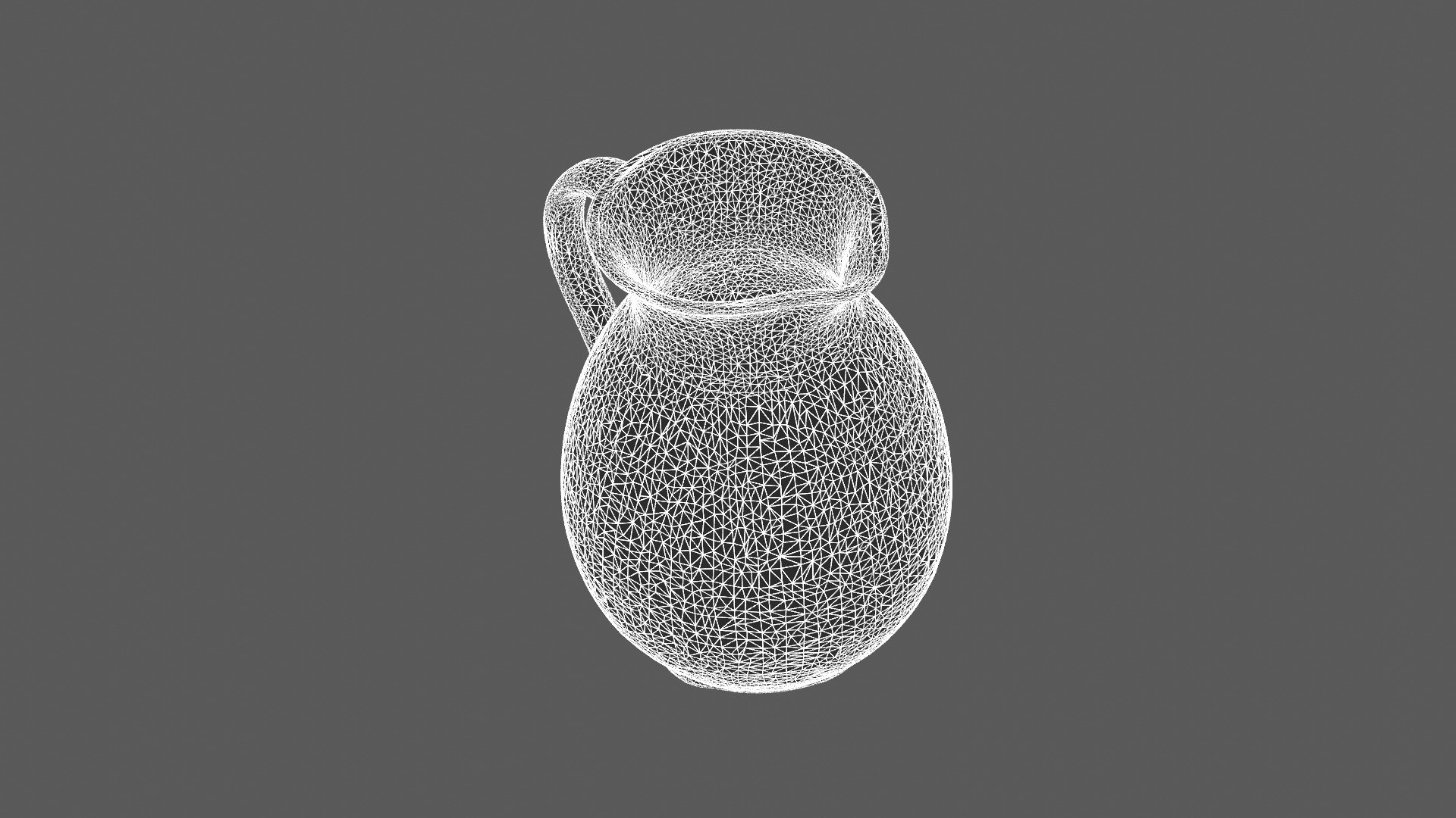 Elegant Ceramic Pitcher 3D Model 3D model_8