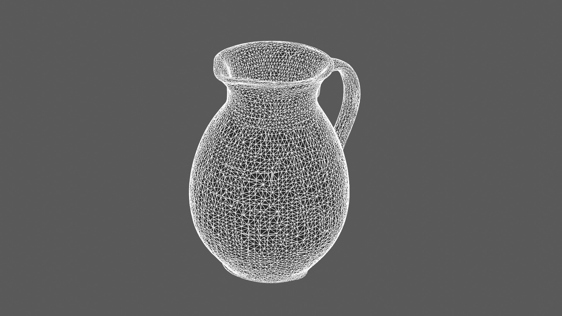 Elegant Ceramic Pitcher 3D Model 3D model_4